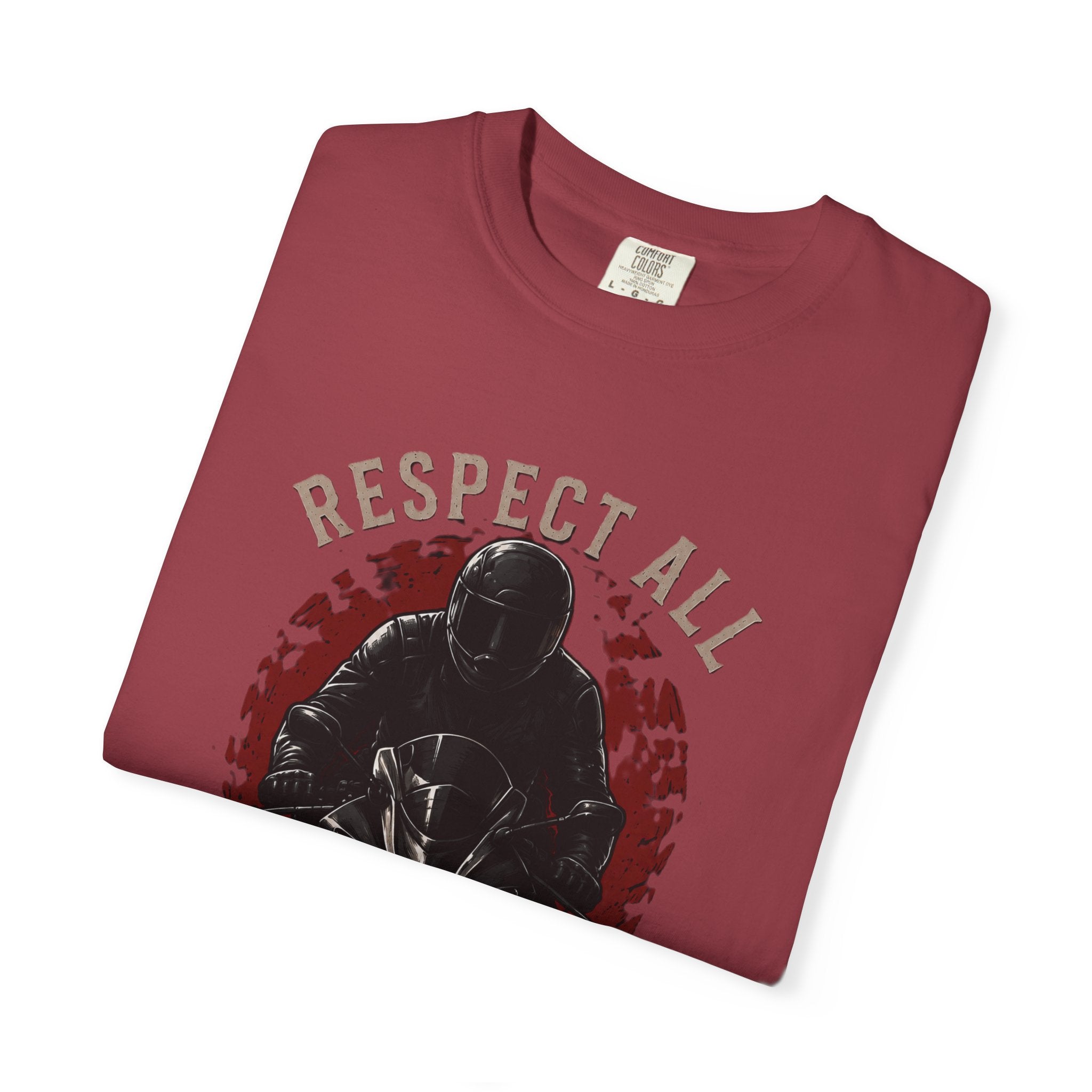 Graphic Motorcycle T-Shirt - Respect All  Fear None Bikershirt Men Woman