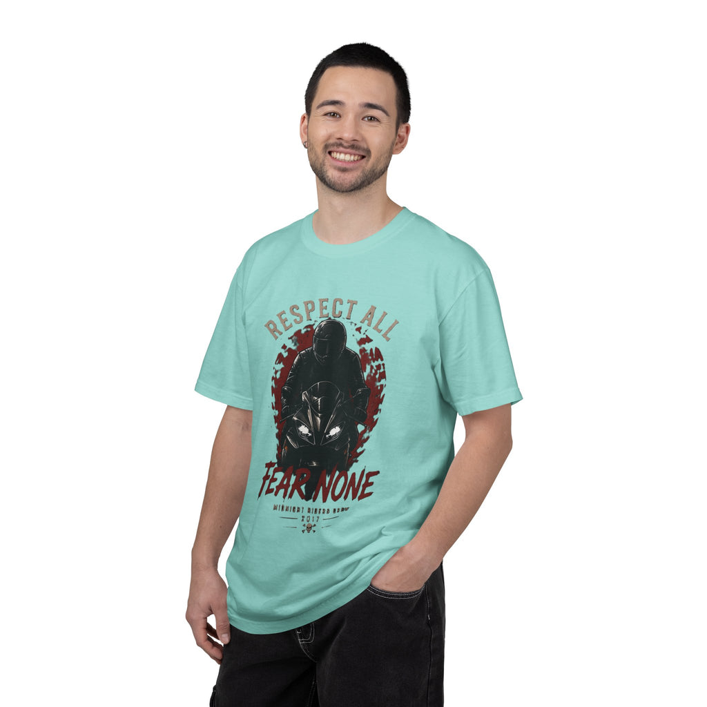 Graphic Motorcycle T-Shirt - Respect All  Fear None Bikershirt Men Woman