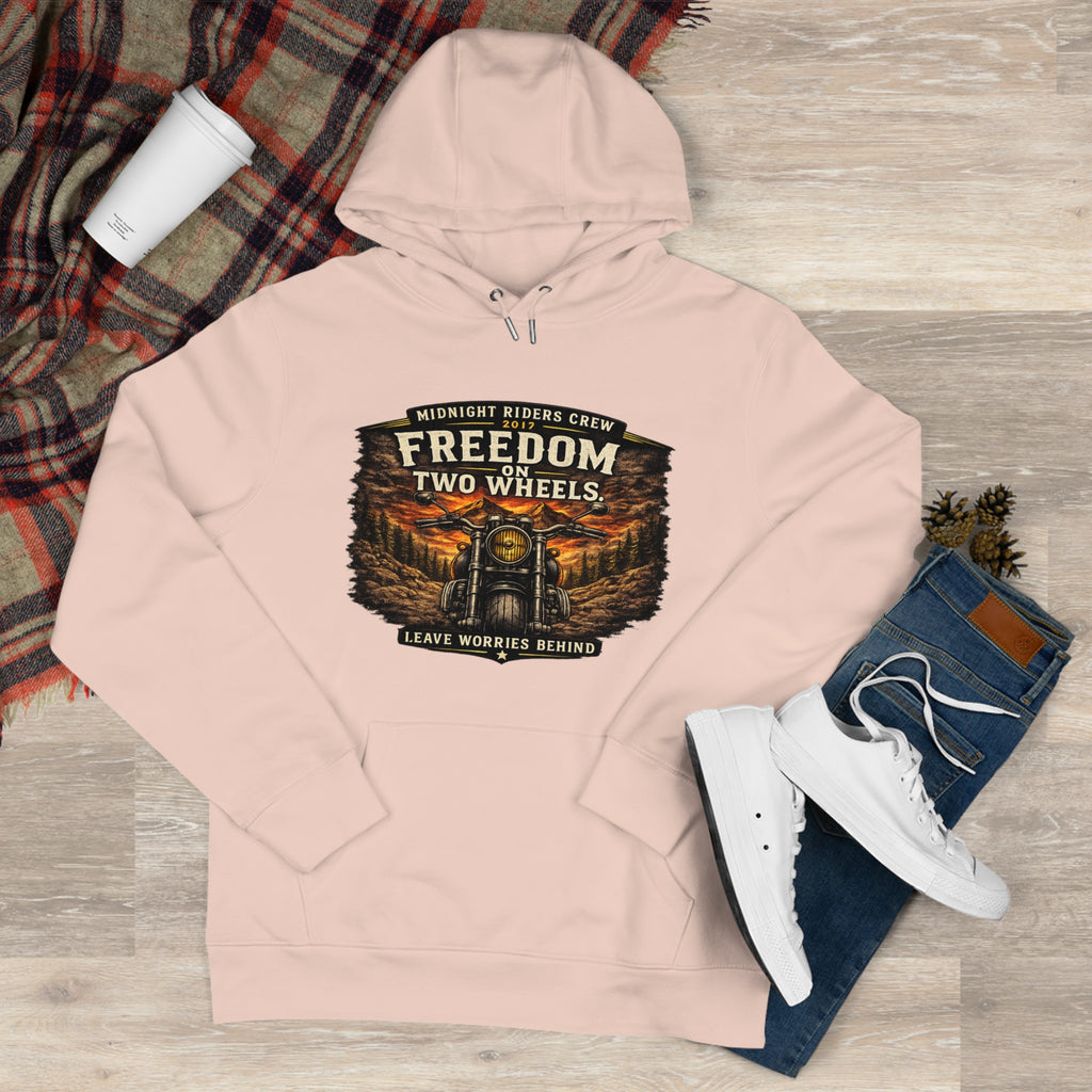 Hoodie - Freedom On Two Wheels - Motorcycle Biker Sweatshirt Man Woman