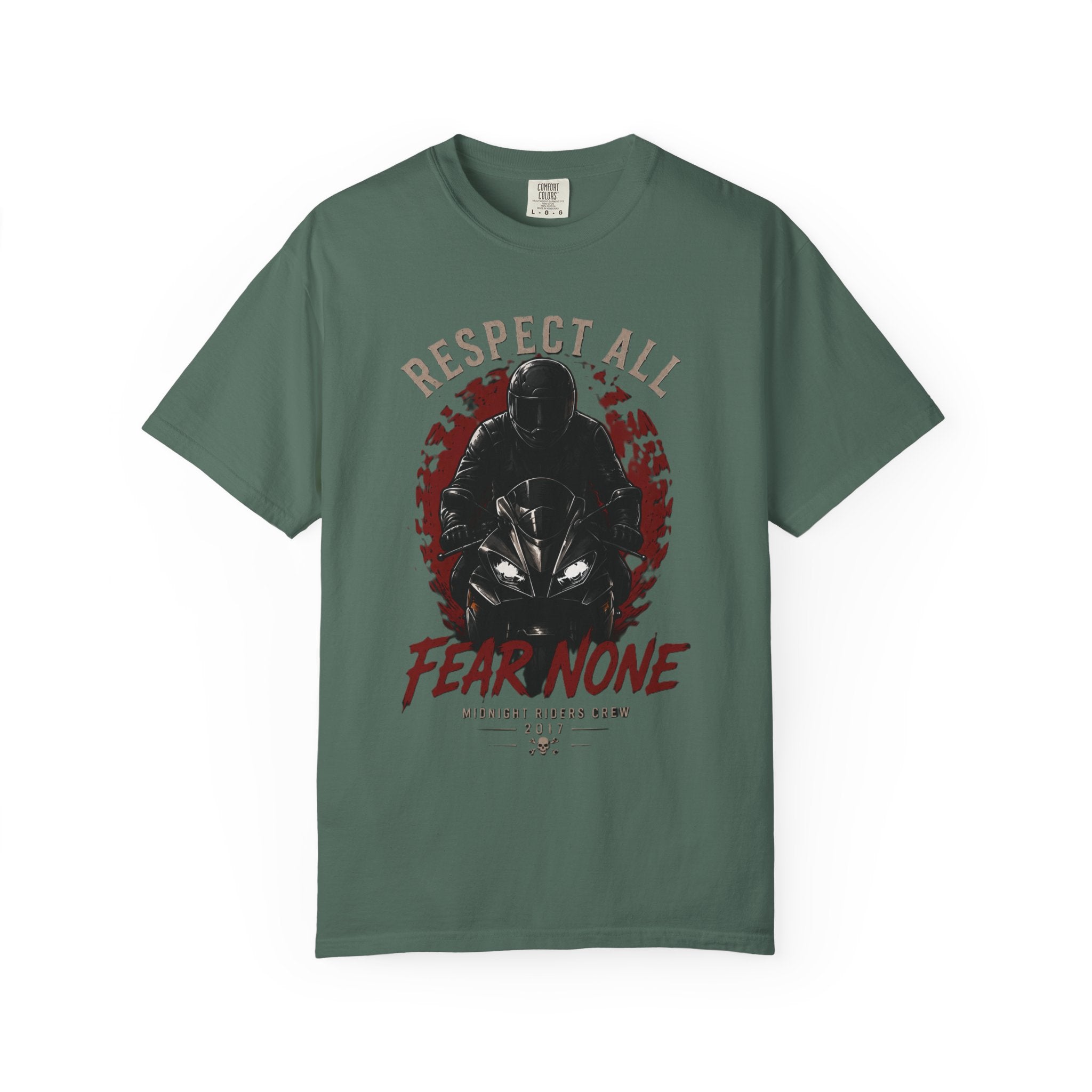 Personalized Gifts - Motorcycle T-Shirt   "Respect All - Fear None"  Streetwear