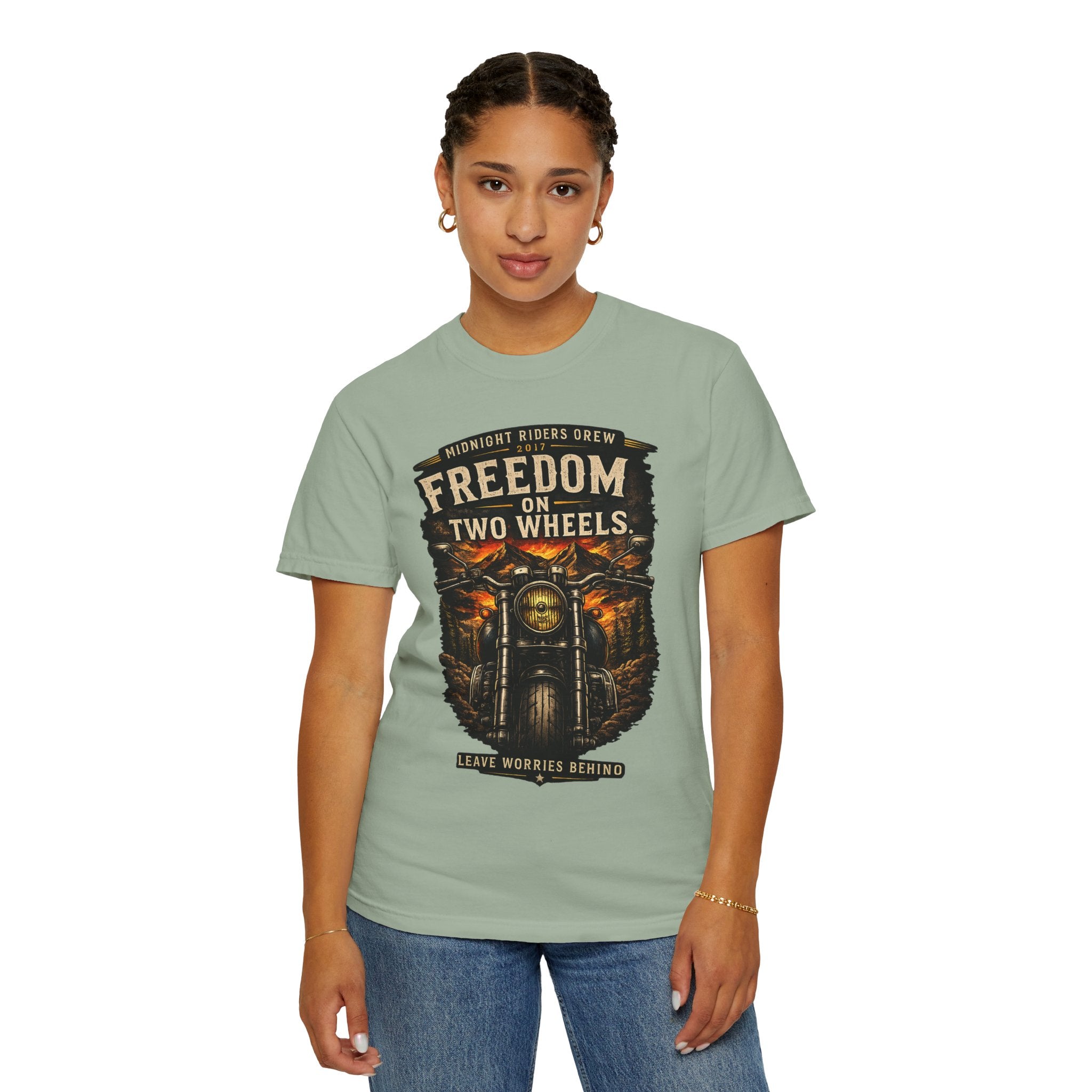 T-Shirt - Freedom on Two Wheels  Leave Worries Behind