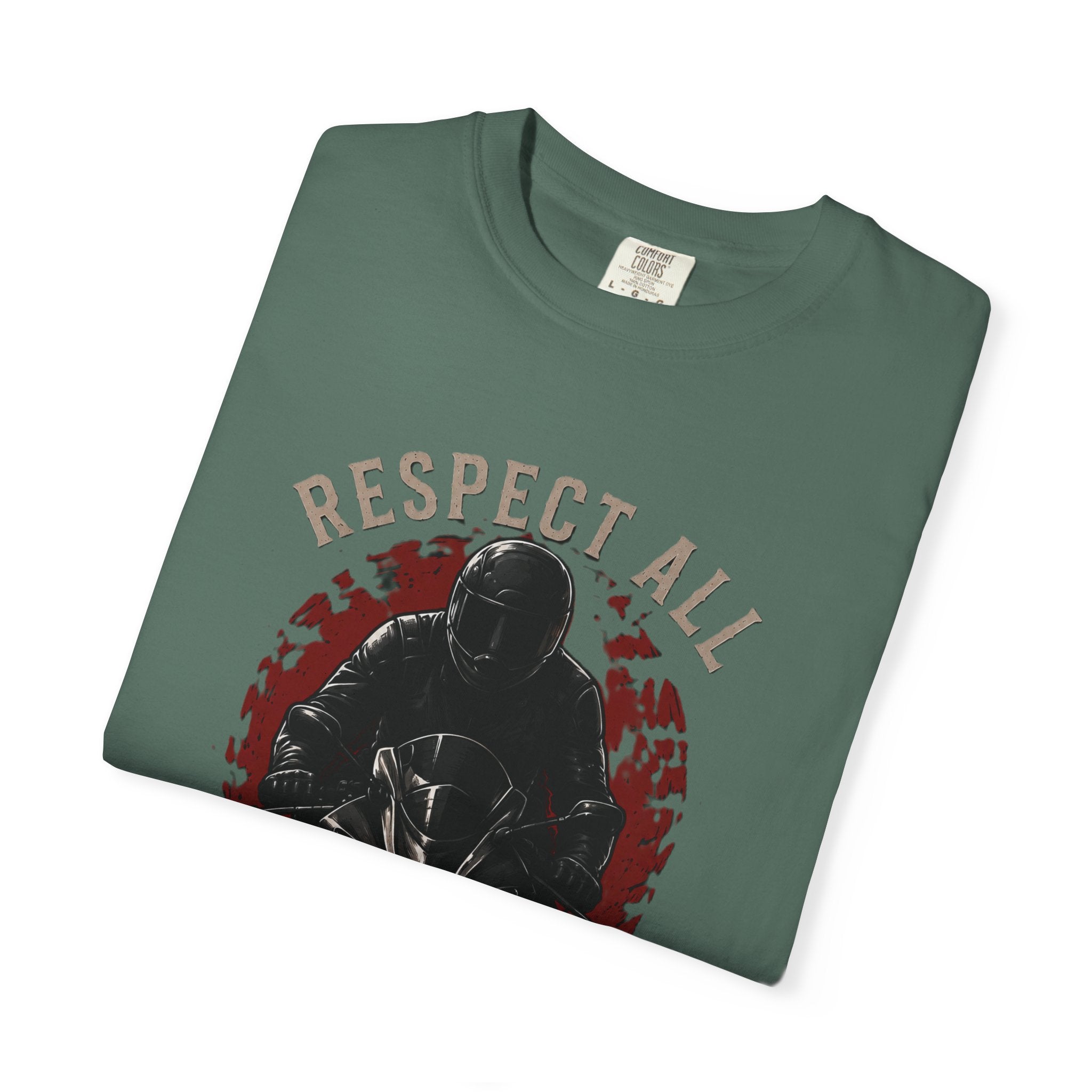Graphic Motorcycle T-Shirt - Respect All  Fear None Bikershirt Men Woman