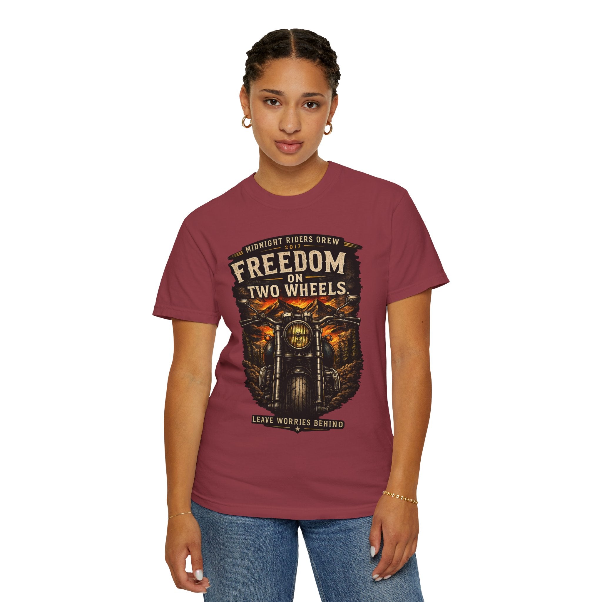 T-Shirt - Freedom on Two Wheels  Leave Worries Behind