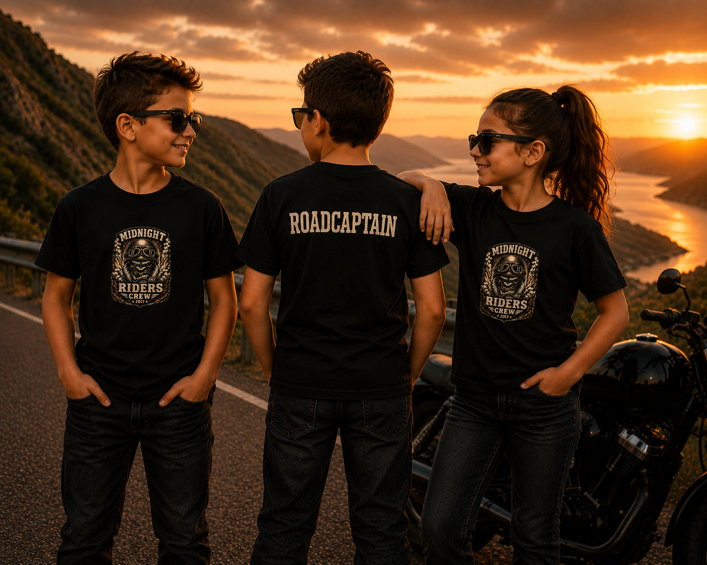 Personalisiertes Kinder T-Shirt  - Midnight Riders Crew 2017