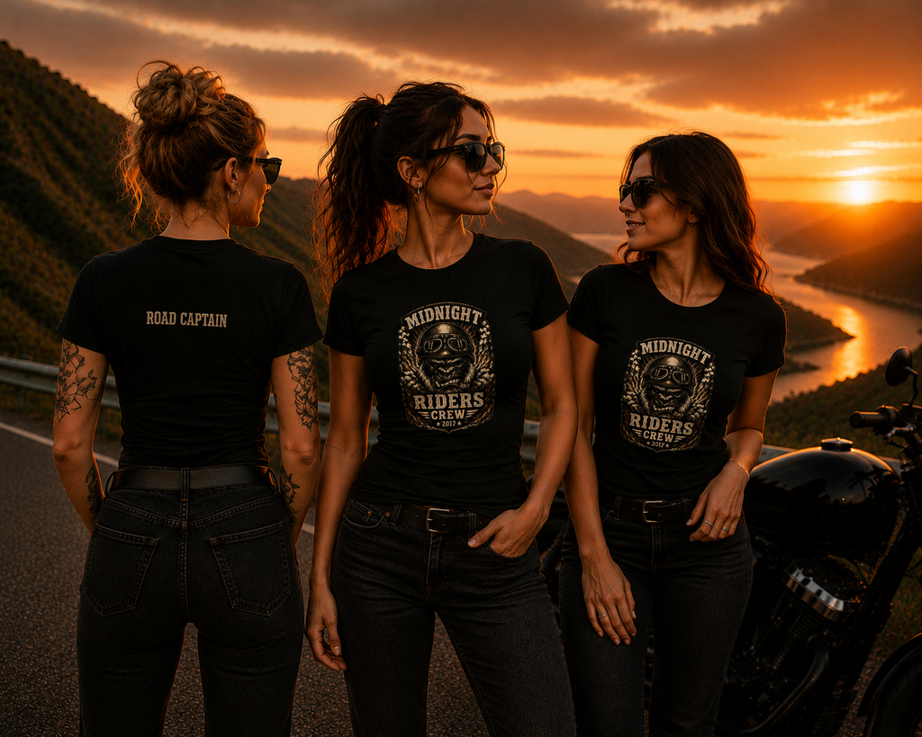 Personalisiertes Damen T-Shirt - Midnight Riders Crew 2017