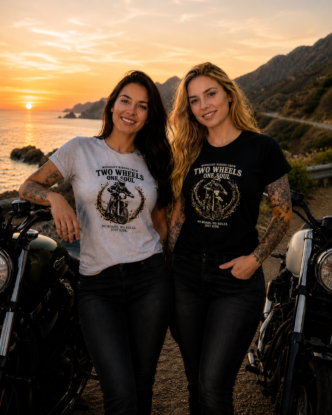 Damen T-Shirt - Two Wheels One Soul