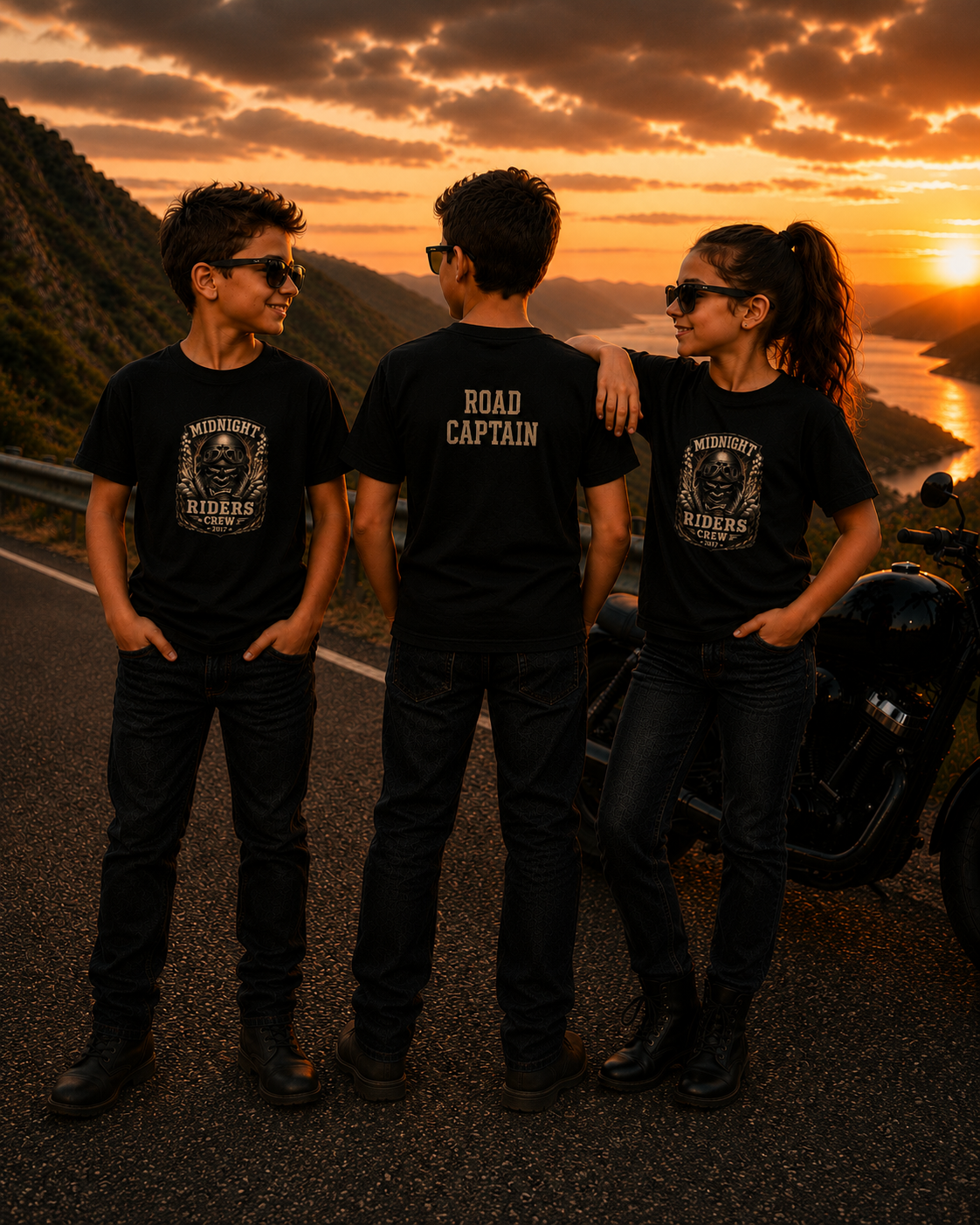 Personalisiertes Kinder T-Shirt  - Midnight Riders Crew 2017