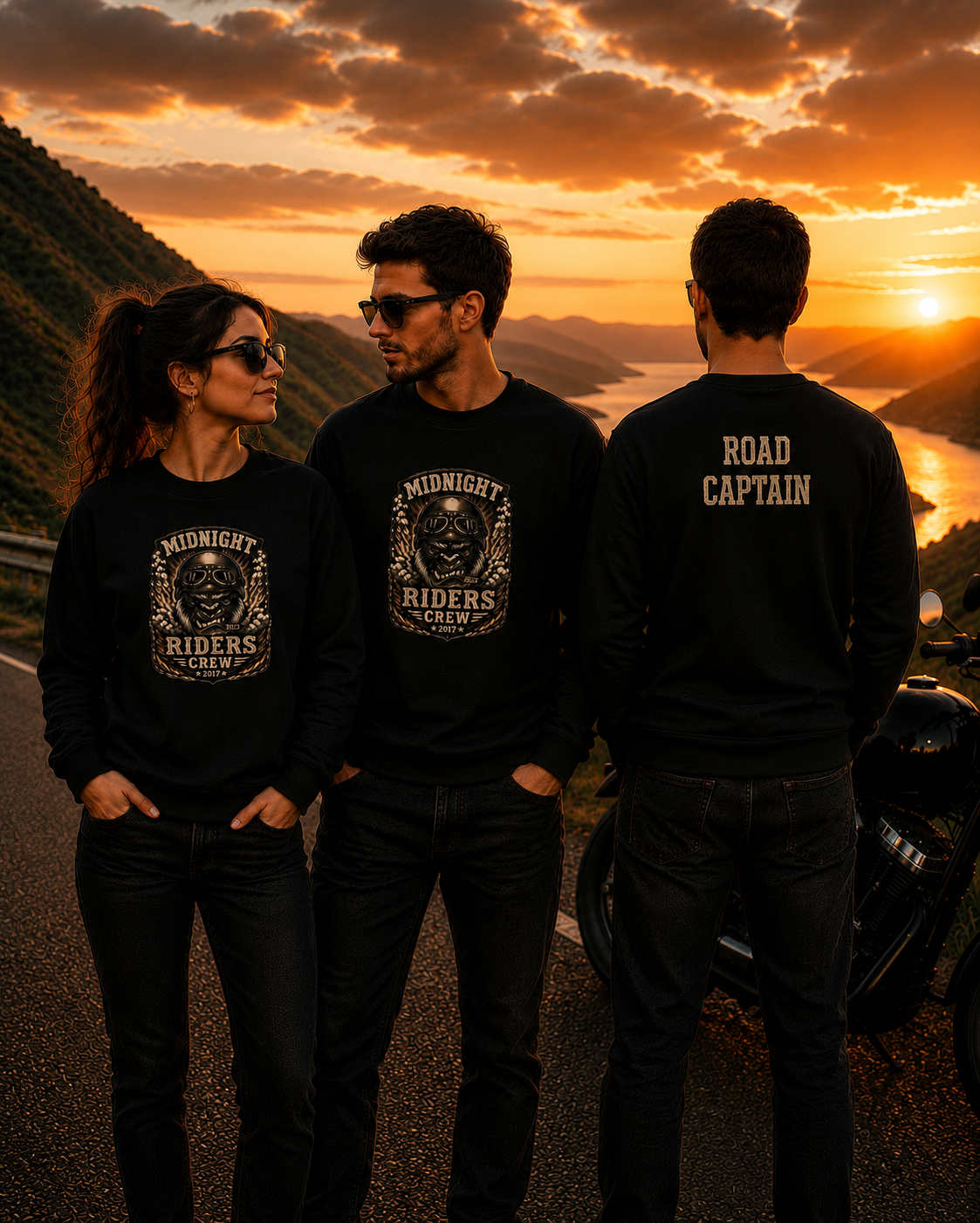 Personalisiertes Sweatshirt - Midnight Riders Crew 2017