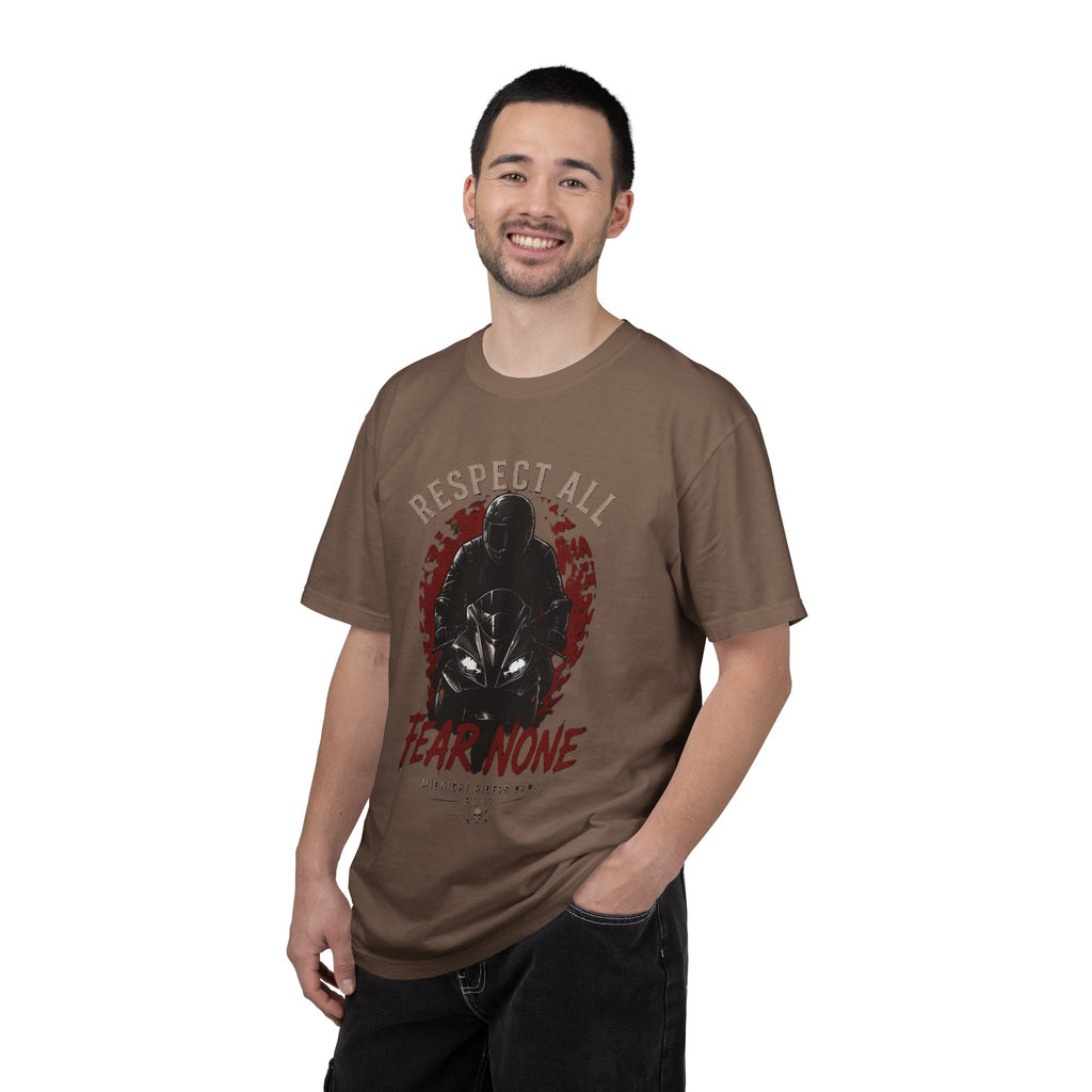 Graphic Motorcycle T-Shirt - Respect All  Fear None Bikershirt Men Woman