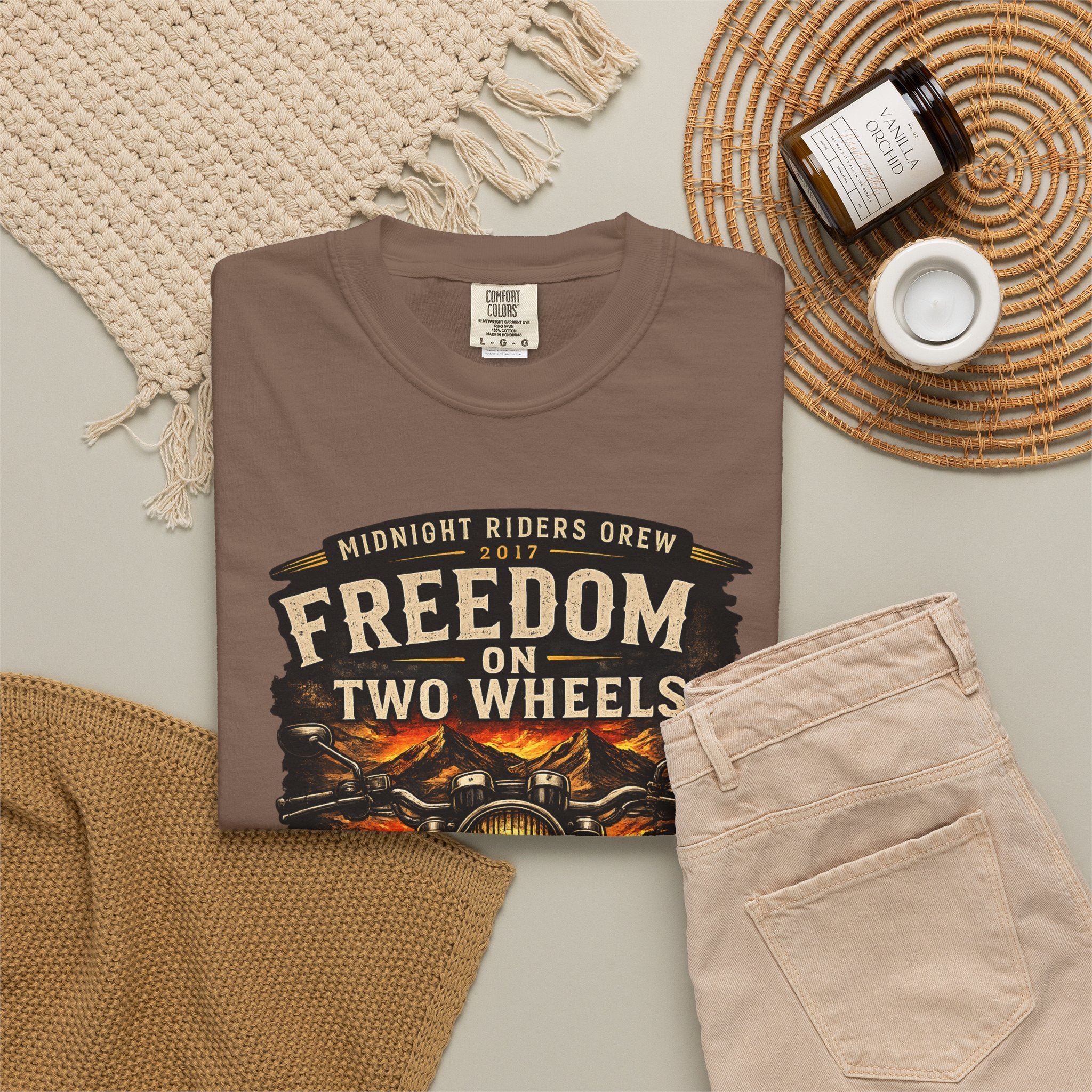 T-Shirt - Freedom on Two Wheels  Leave Worries Behind