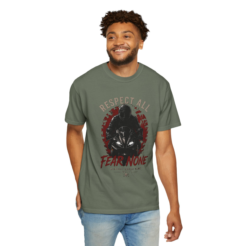 Graphic Motorcycle T-Shirt - Respect All  Fear None Bikershirt Men Woman
