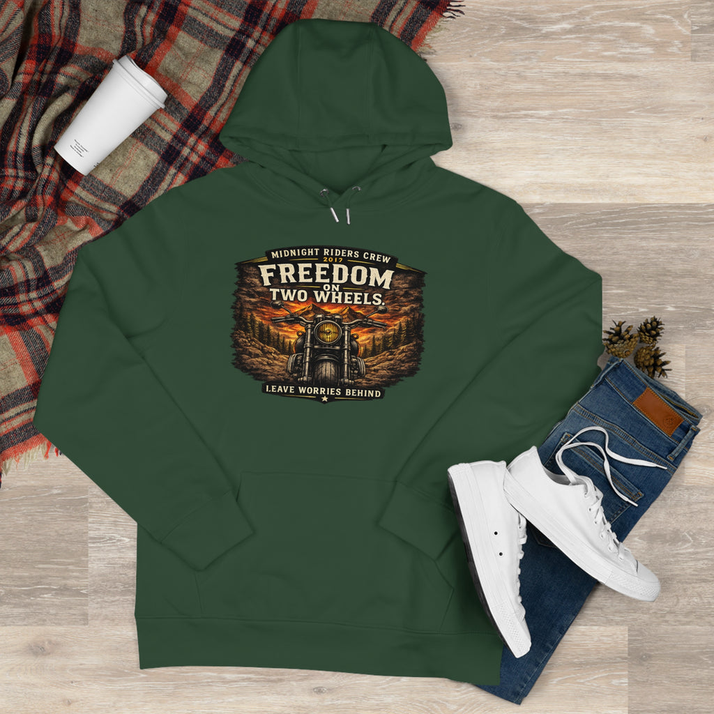 Hoodie - Freedom On Two Wheels - Motorcycle Biker Sweatshirt Man Woman