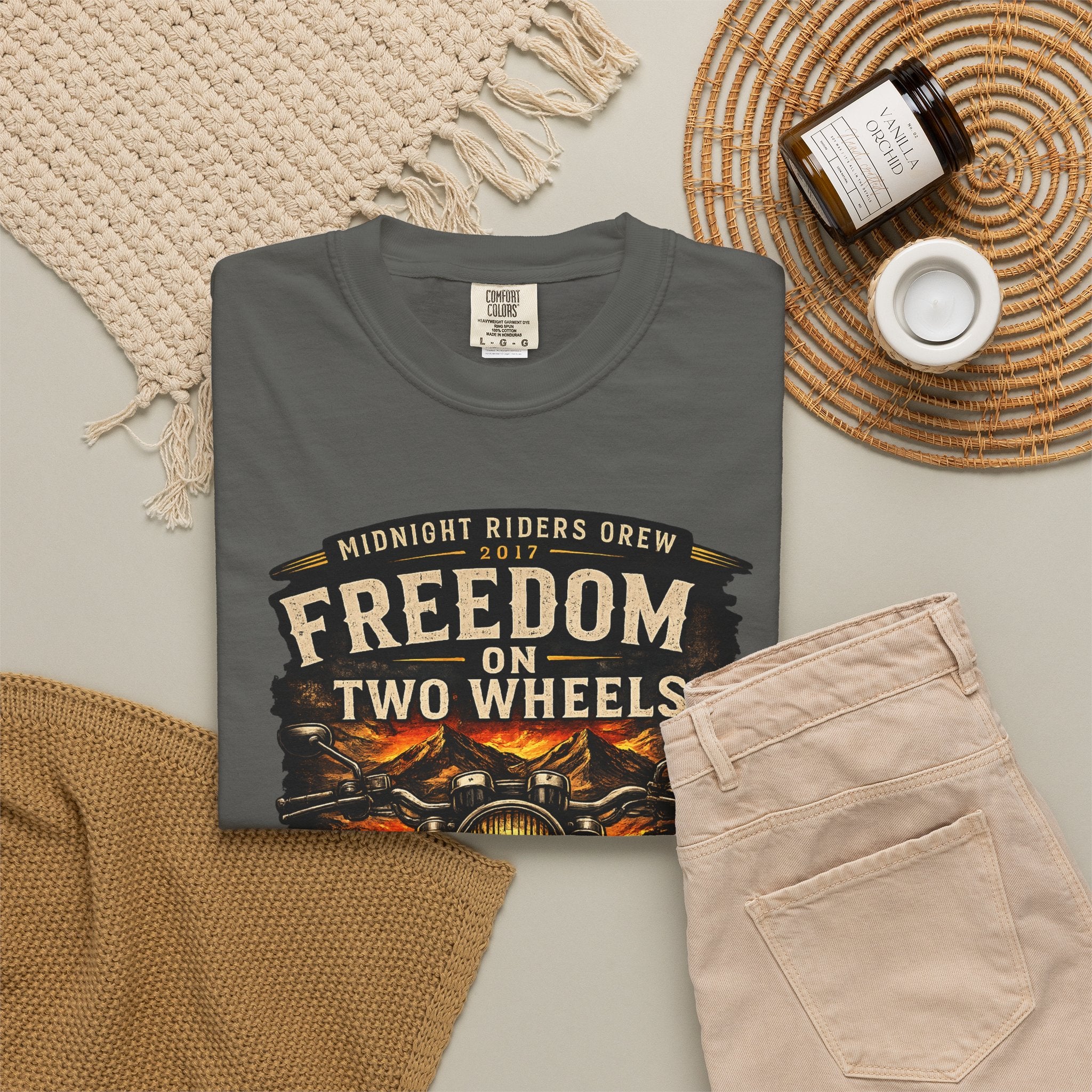 T-Shirt - Freedom on Two Wheels  Leave Worries Behind