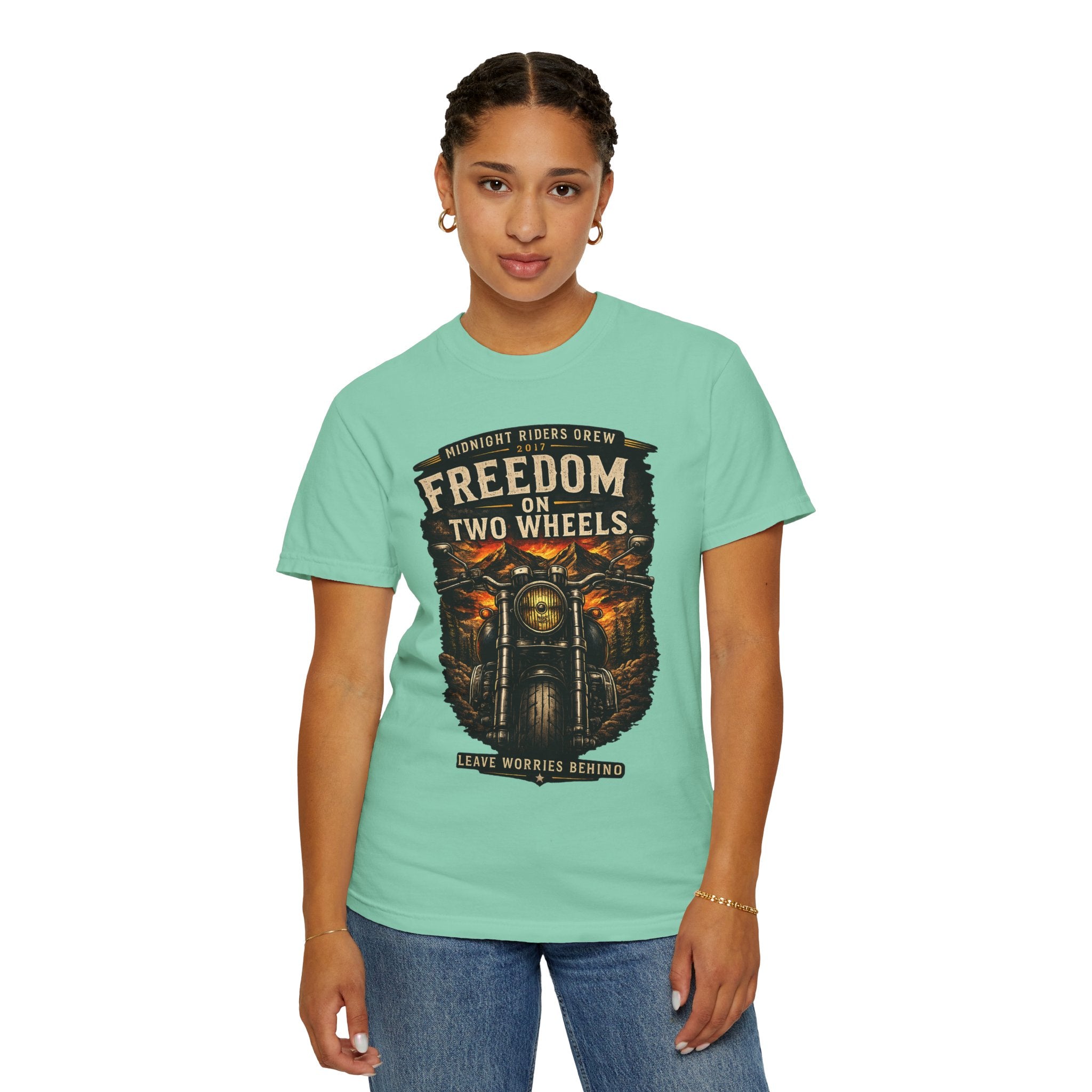 T-Shirt - Freedom on Two Wheels  Leave Worries Behind