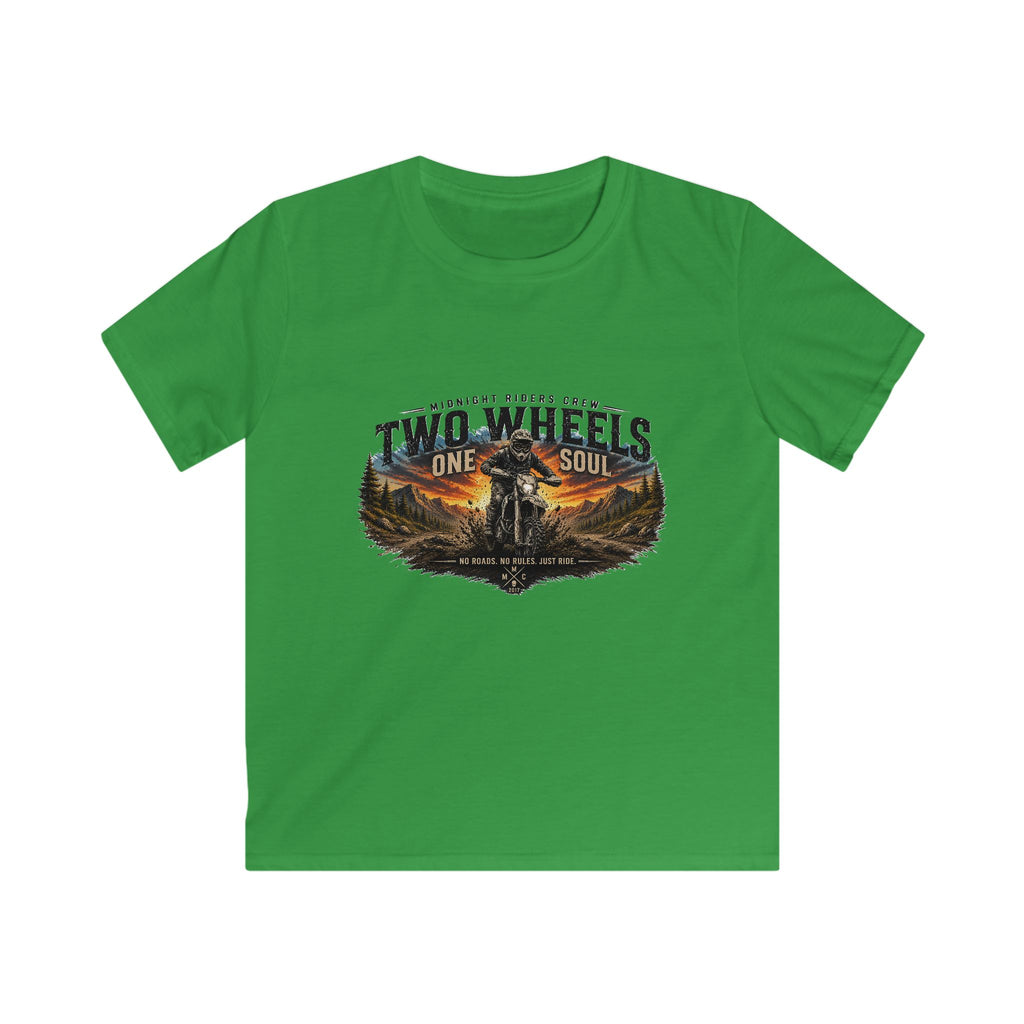 Personalized Gifts Children Motorcycling T-Shirt - "Two Wheels One Soul" Streetwear