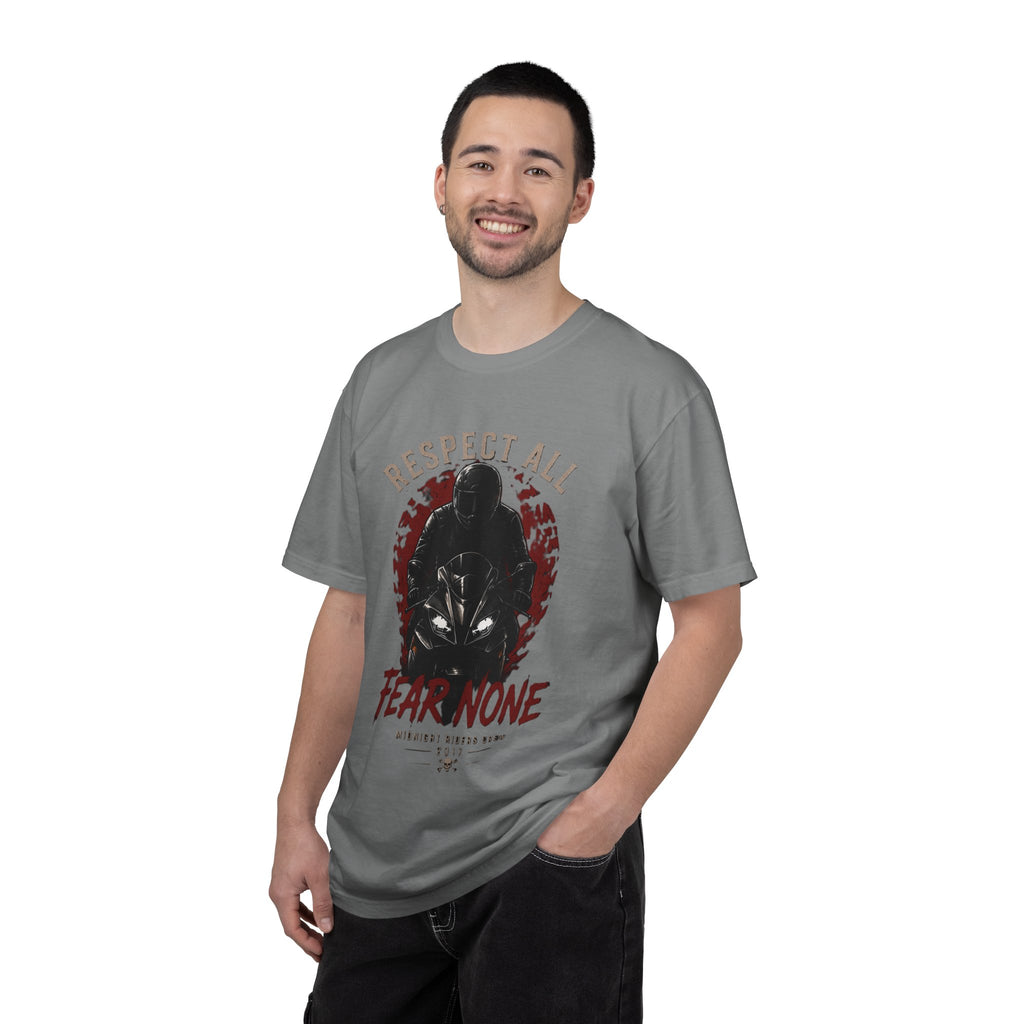 Graphic Motorcycle T-Shirt - Respect All  Fear None Bikershirt Men Woman