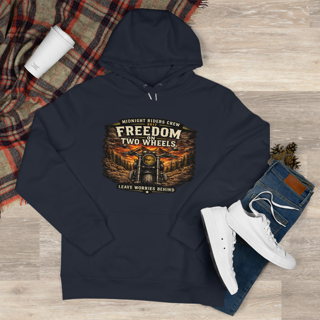 Hoodie - Freedom On Two Wheels - Motorcycle Biker Sweatshirt Man Woman