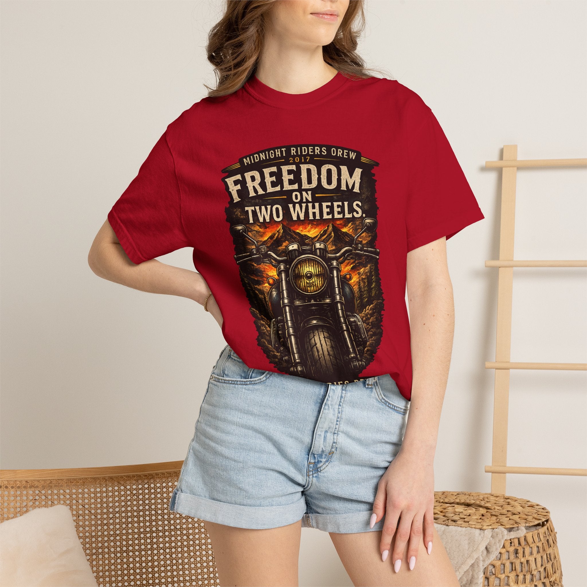 T-Shirt - Freedom on Two Wheels  Leave Worries Behind