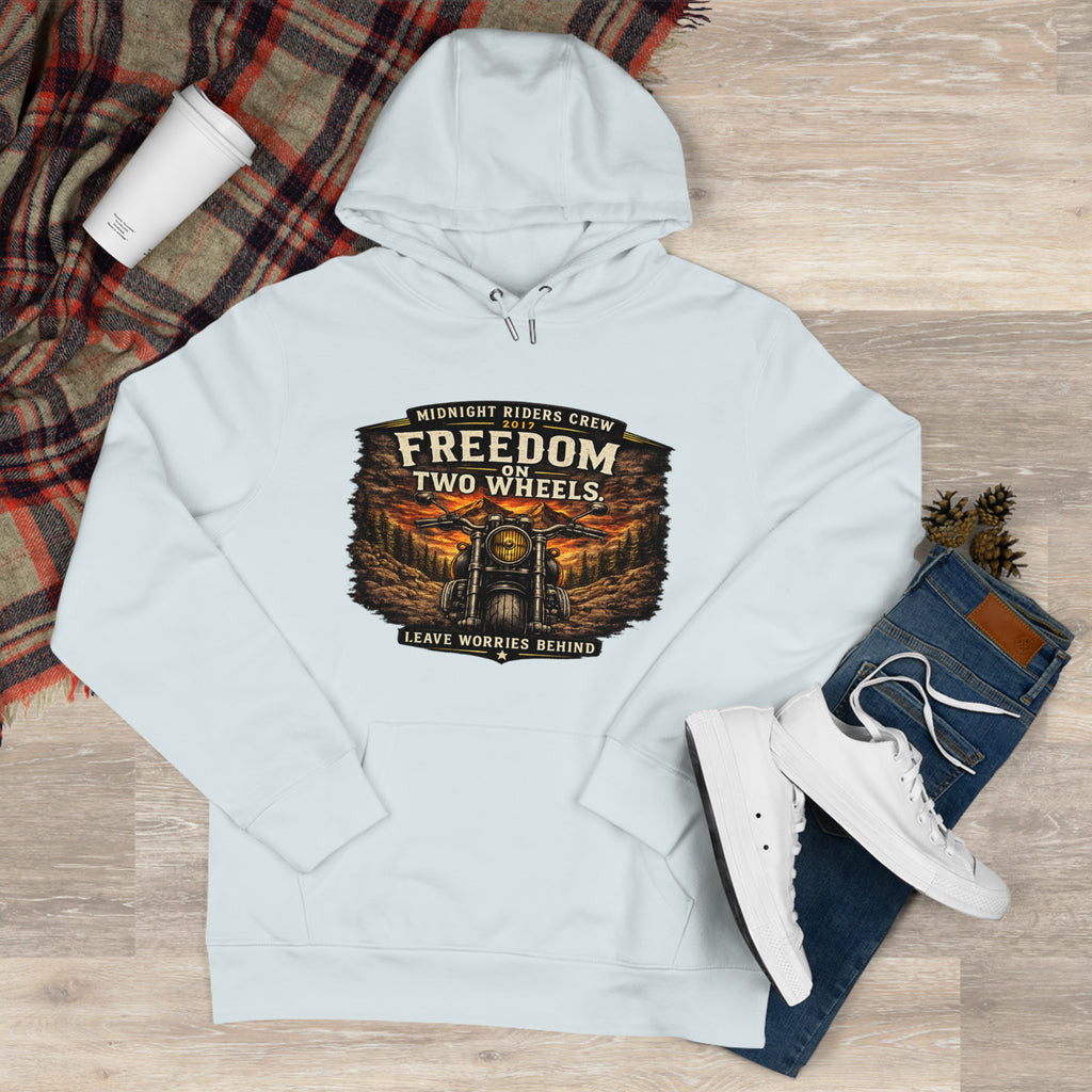 Hoodie - Freedom On Two Wheels - Motorcycle Biker Sweatshirt Man Woman