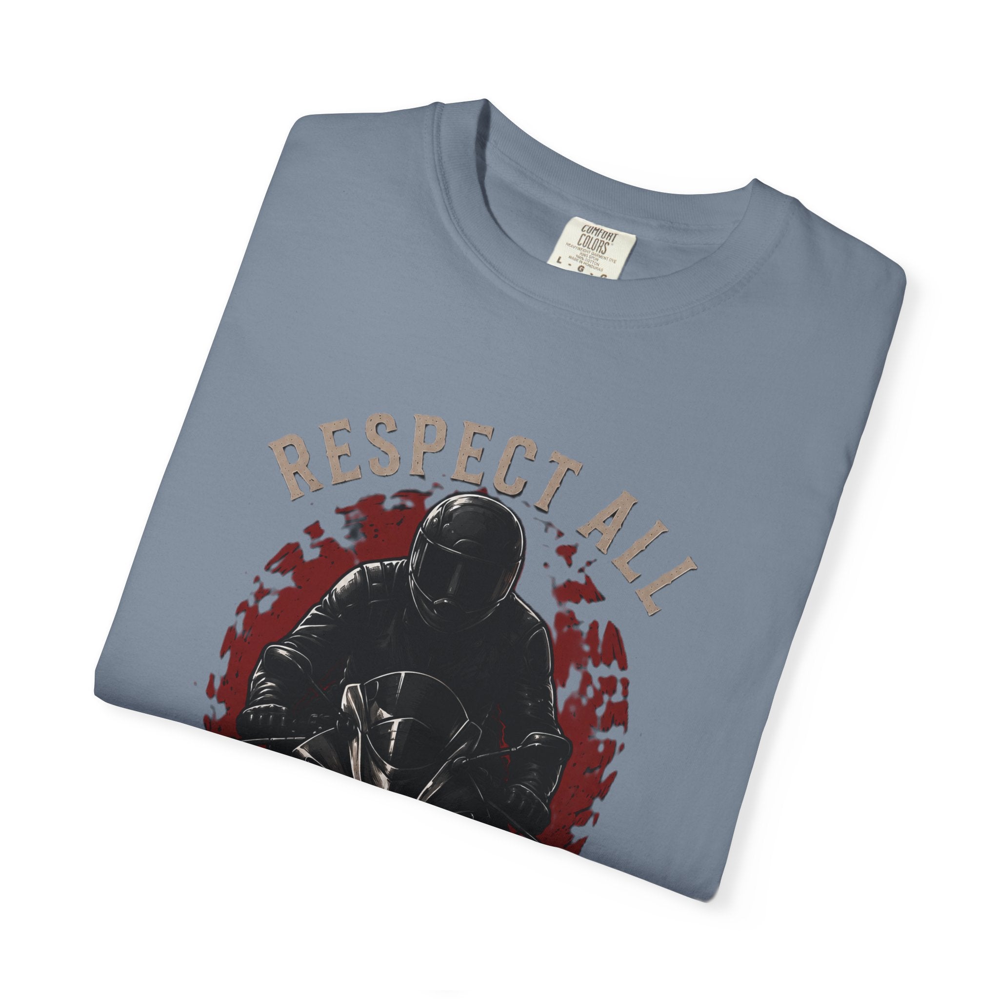Graphic Motorcycle T-Shirt - Respect All  Fear None Bikershirt Men Woman