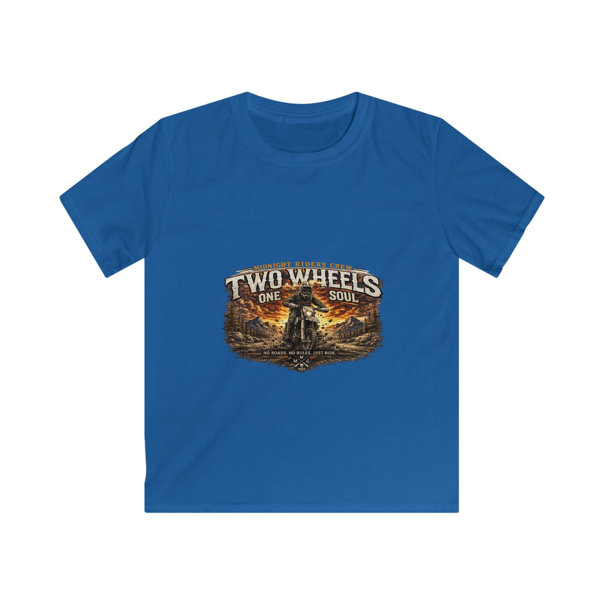Children Motorcycling T-Shirt  "Two Wheels One Soul" Adventure Streetwear