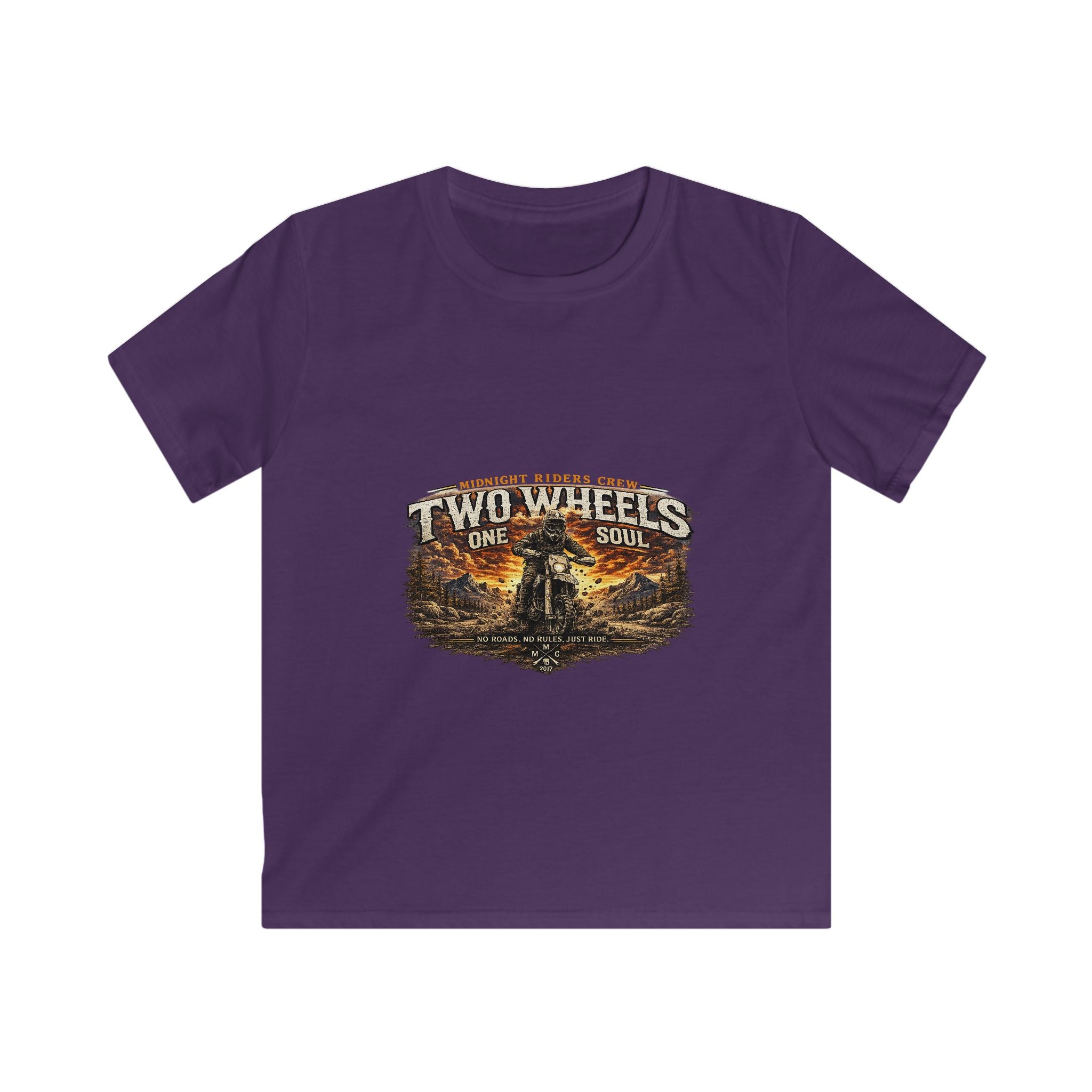Children Motorcycling T-Shirt  "Two Wheels One Soul" Adventure Streetwear