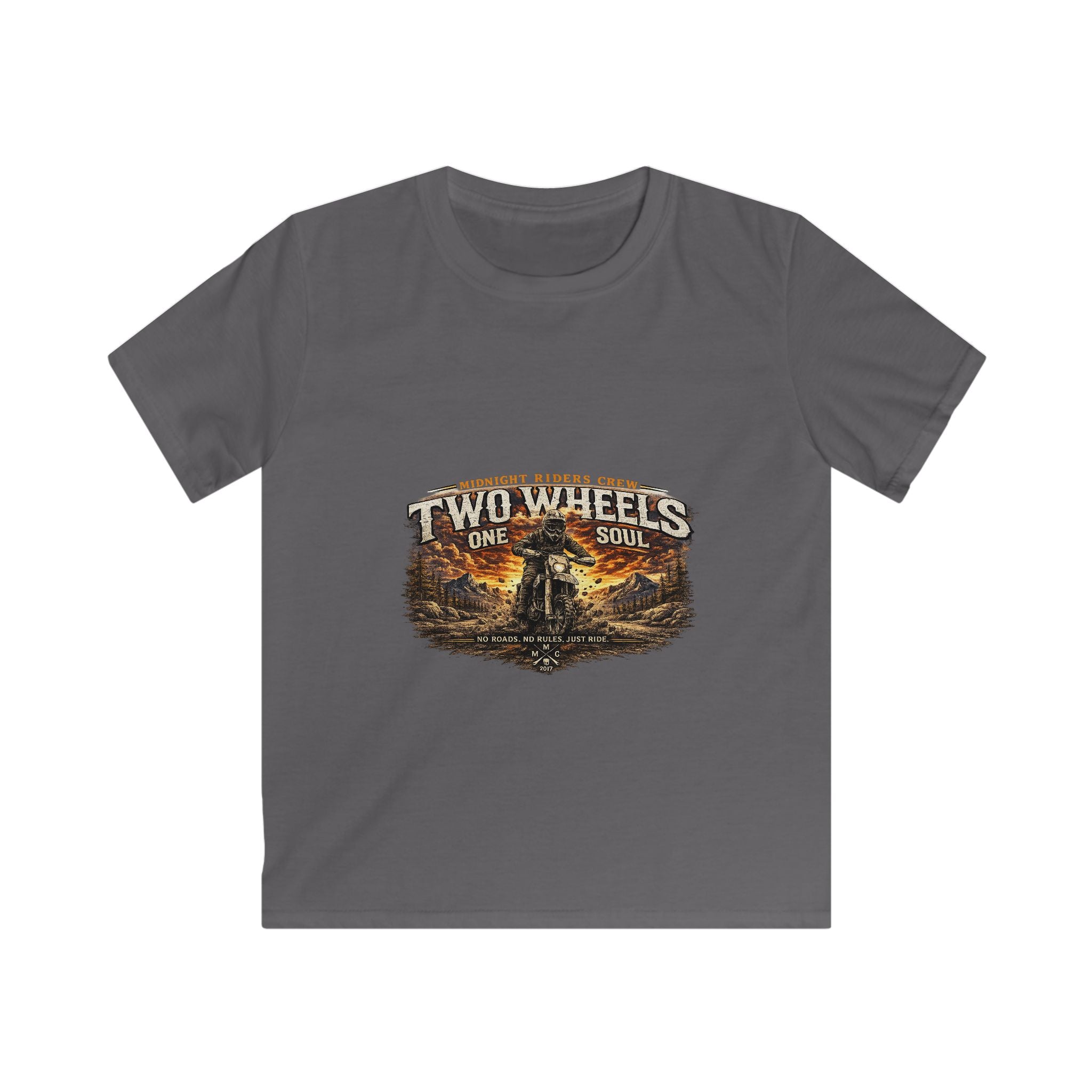 Children Motorcycling T-Shirt  "Two Wheels One Soul" Adventure Streetwear