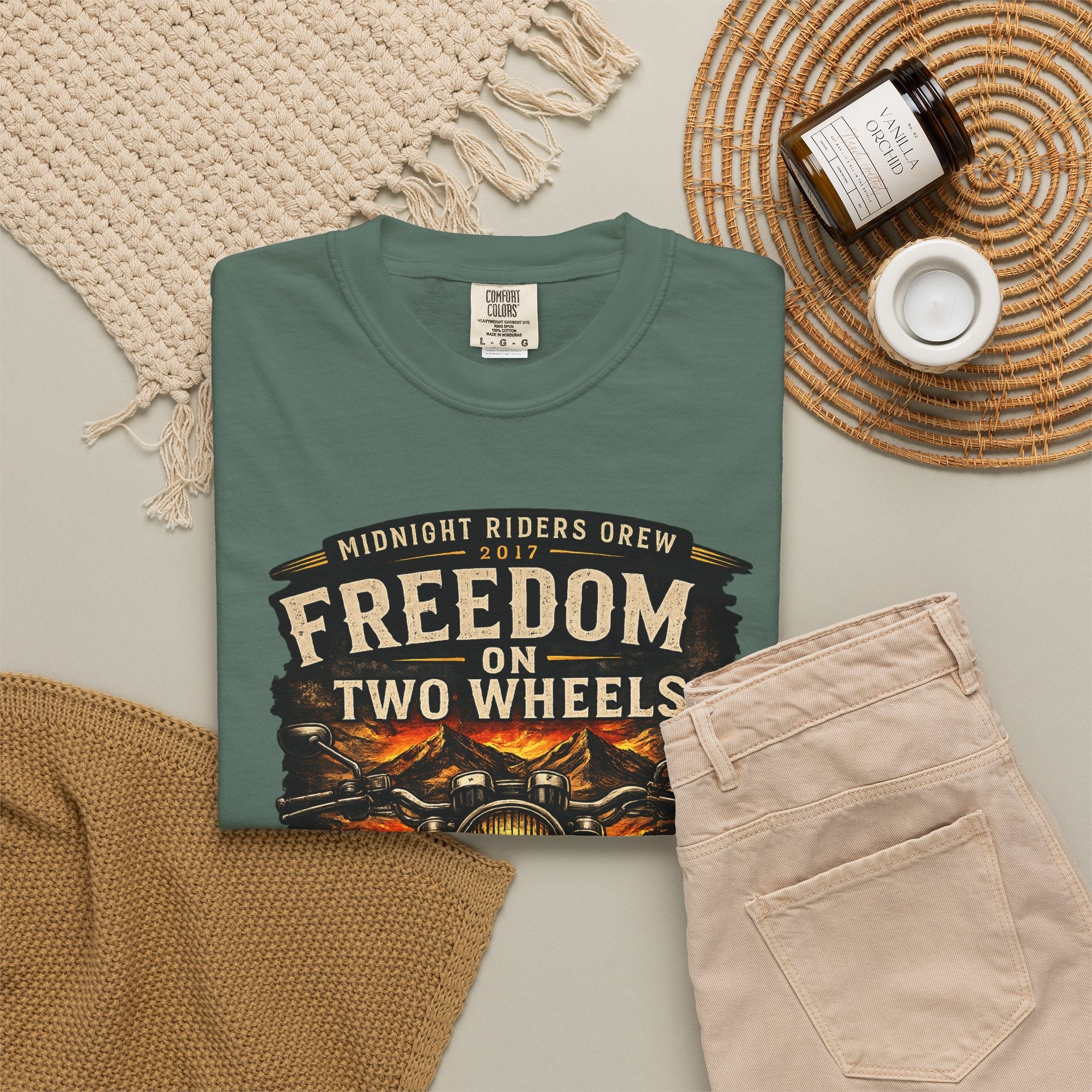 T-Shirt - Freedom on Two Wheels  Leave Worries Behind