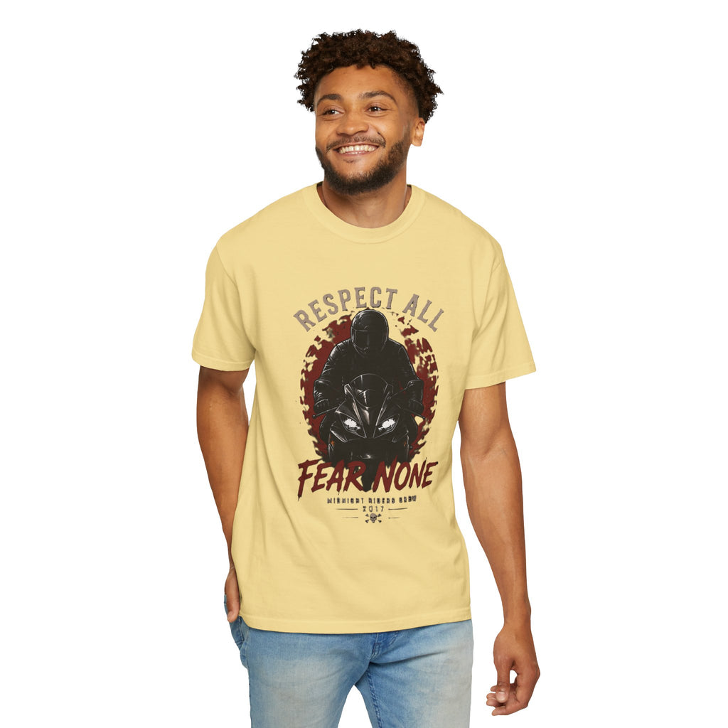Graphic Motorcycle T-Shirt - Respect All  Fear None Bikershirt Men Woman