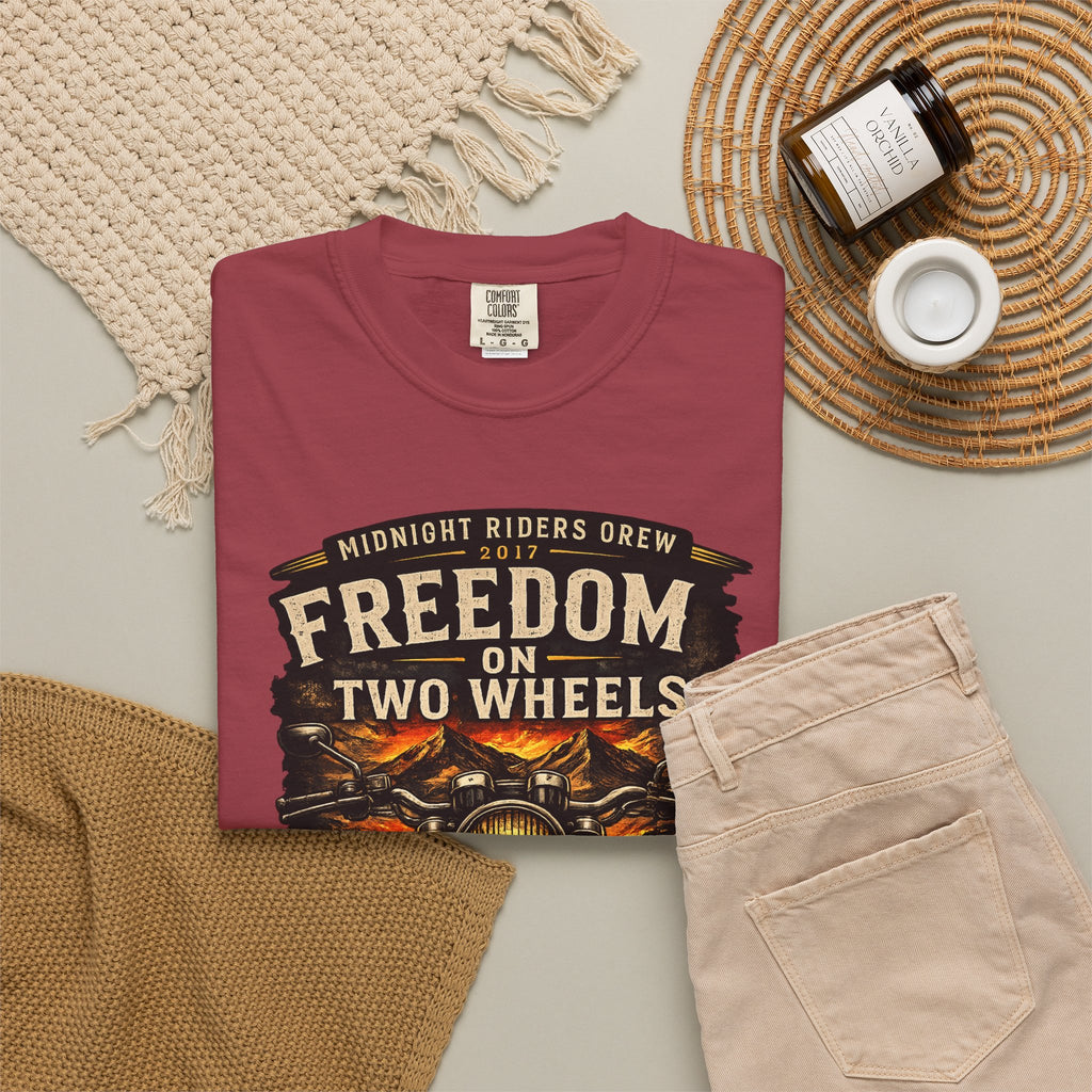 T-Shirt - Freedom on Two Wheels  Leave Worries Behind