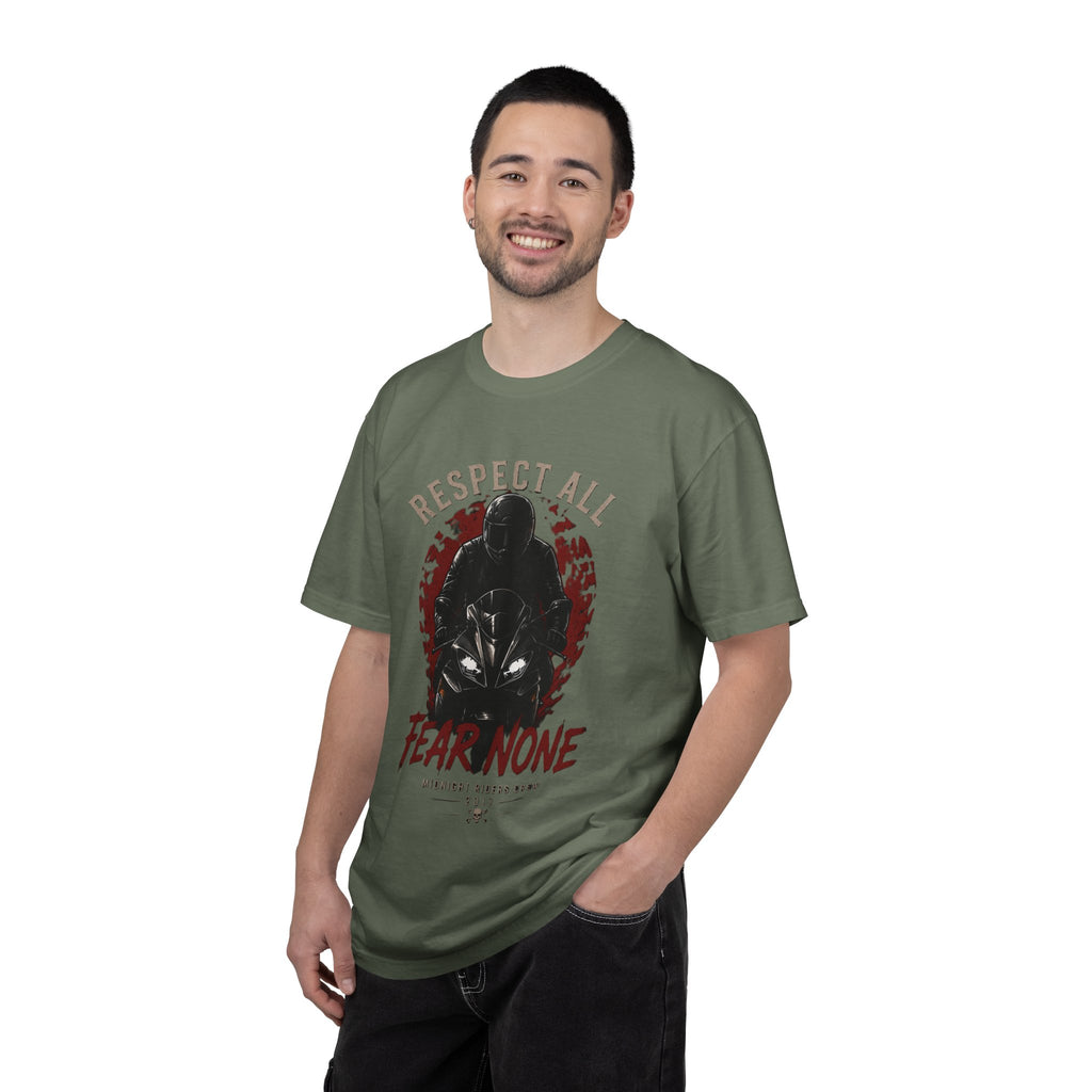 Graphic Motorcycle T-Shirt - Respect All  Fear None Bikershirt Men Woman