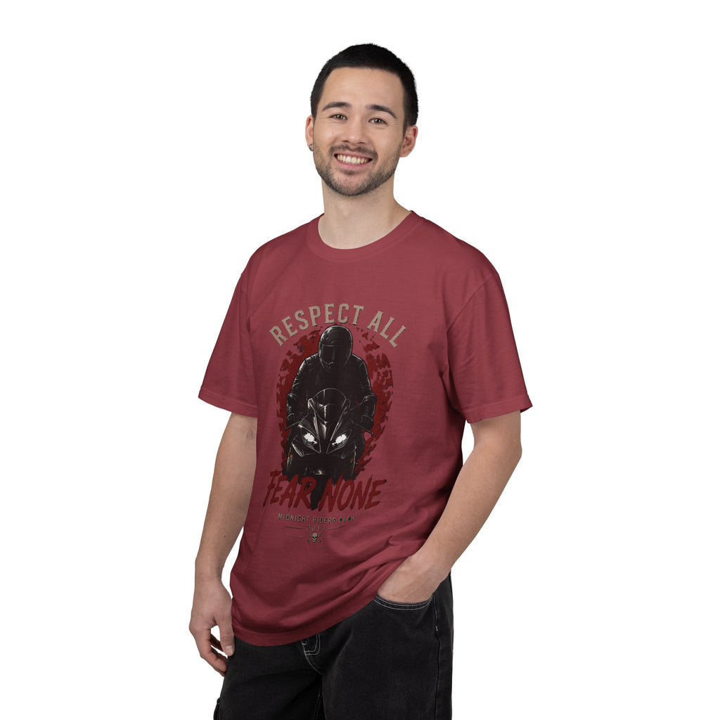 Graphic Motorcycle T-Shirt - Respect All  Fear None Bikershirt Men Woman