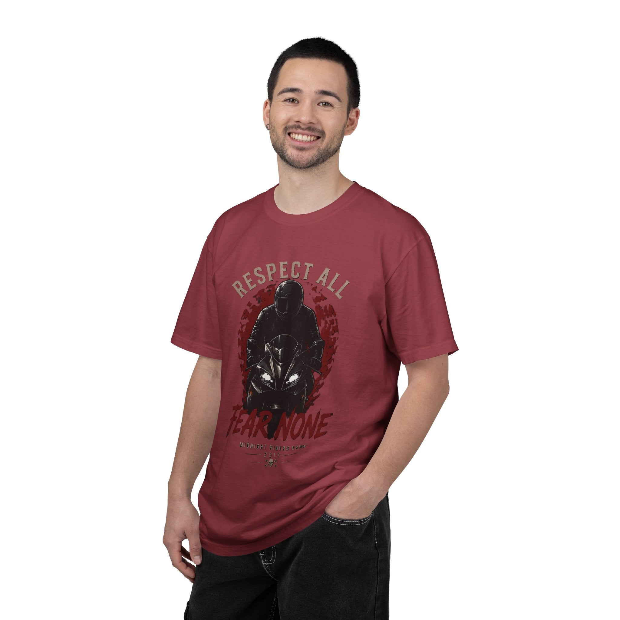 Graphic Motorcycle T-Shirt - Respect All  Fear None Bikershirt Men Woman