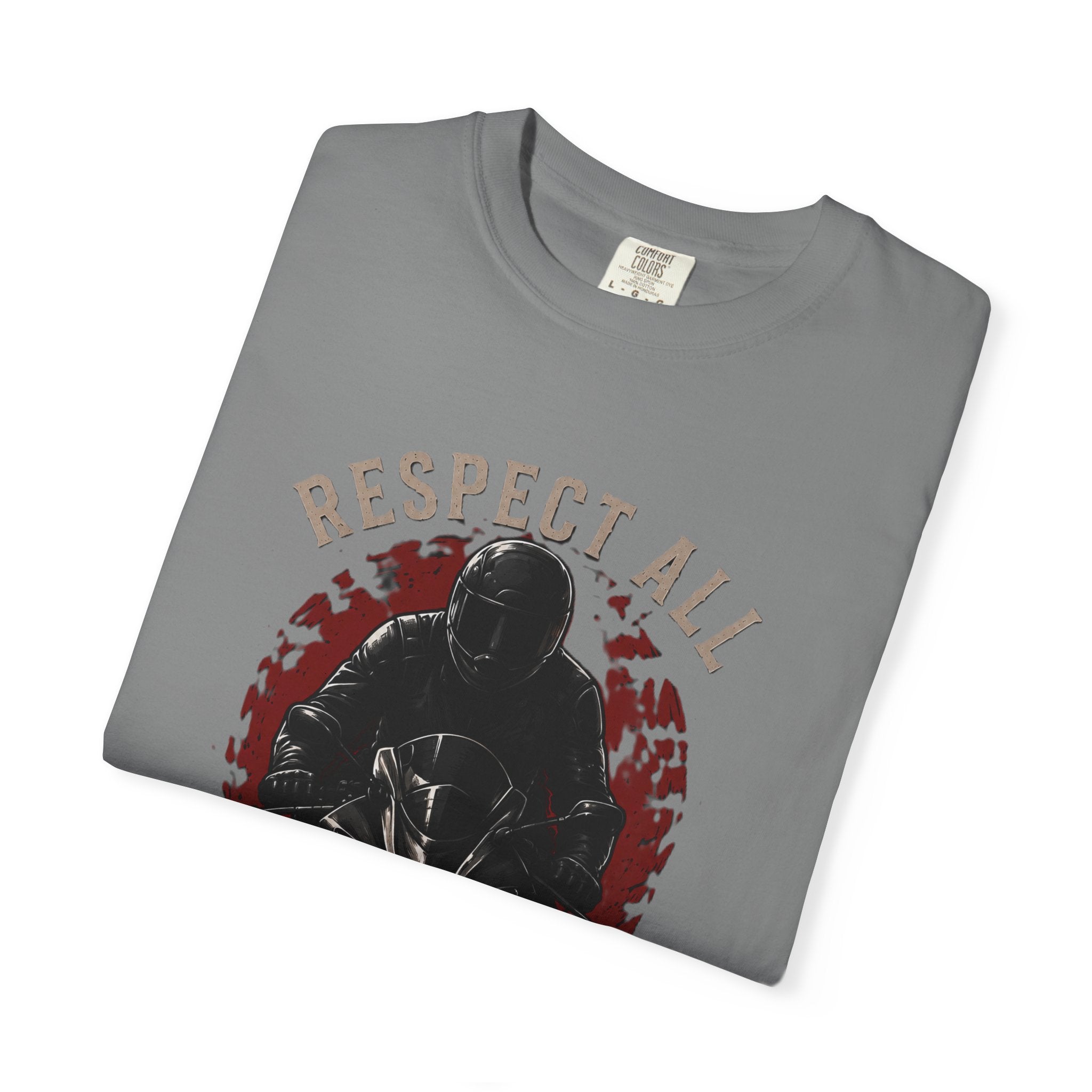 Graphic Motorcycle T-Shirt - Respect All  Fear None Bikershirt Men Woman
