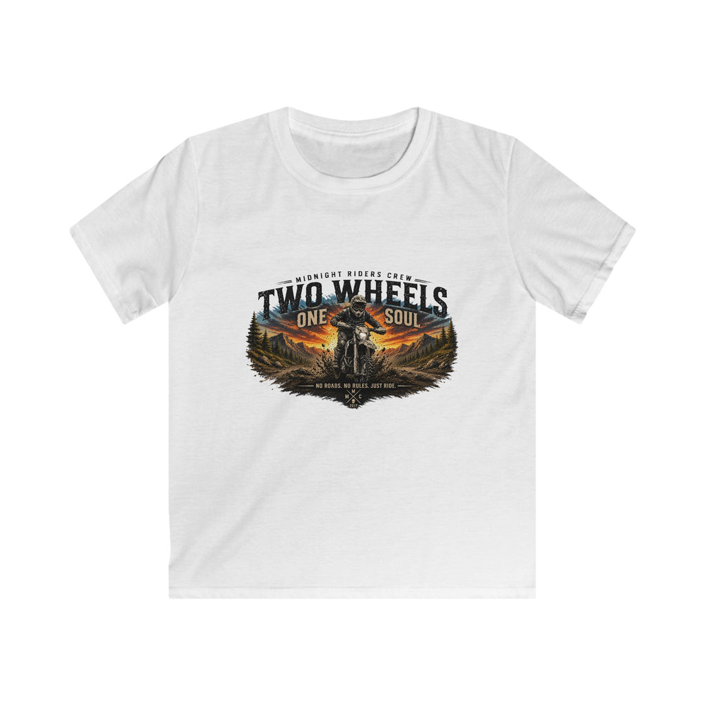 Personalized Gifts Children Motorcycling T-Shirt - "Two Wheels One Soul" Streetwear