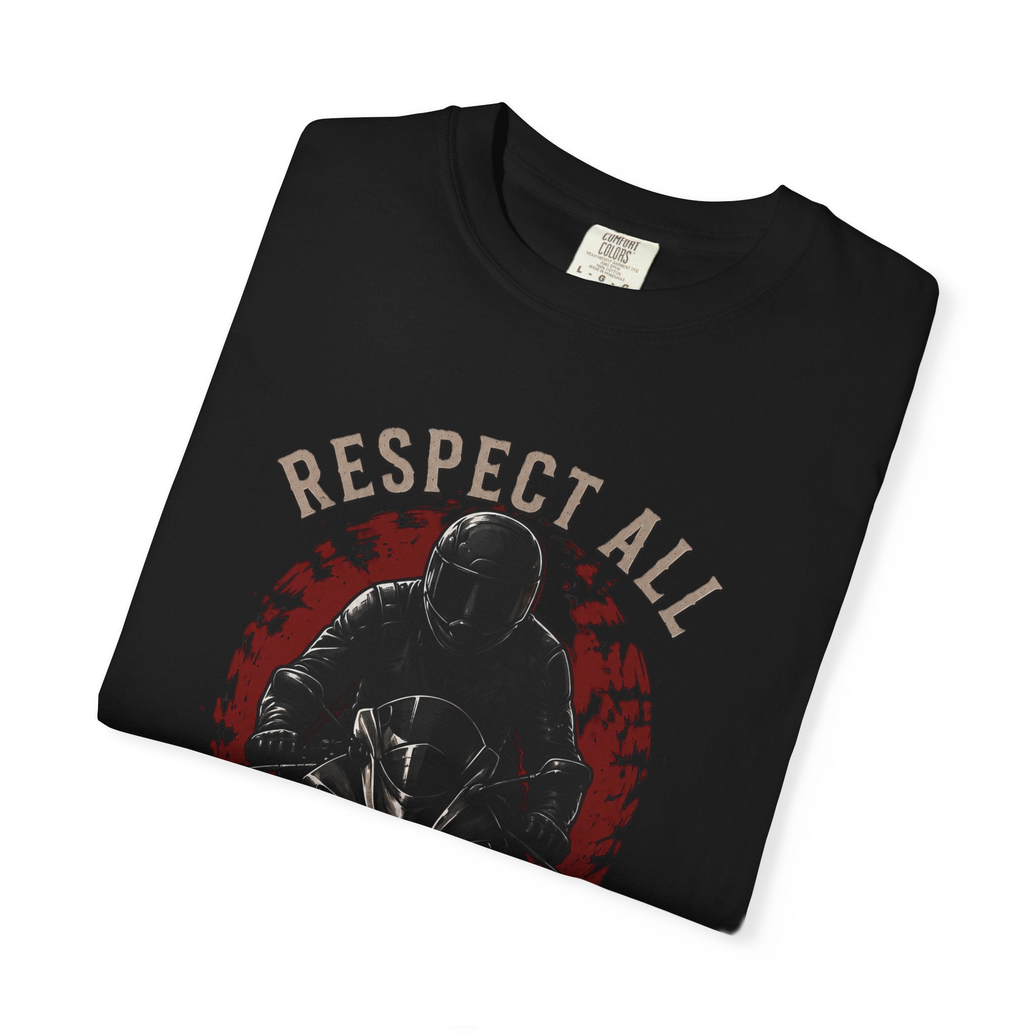 Graphic Motorcycle T-Shirt - Respect All  Fear None Bikershirt Men Woman