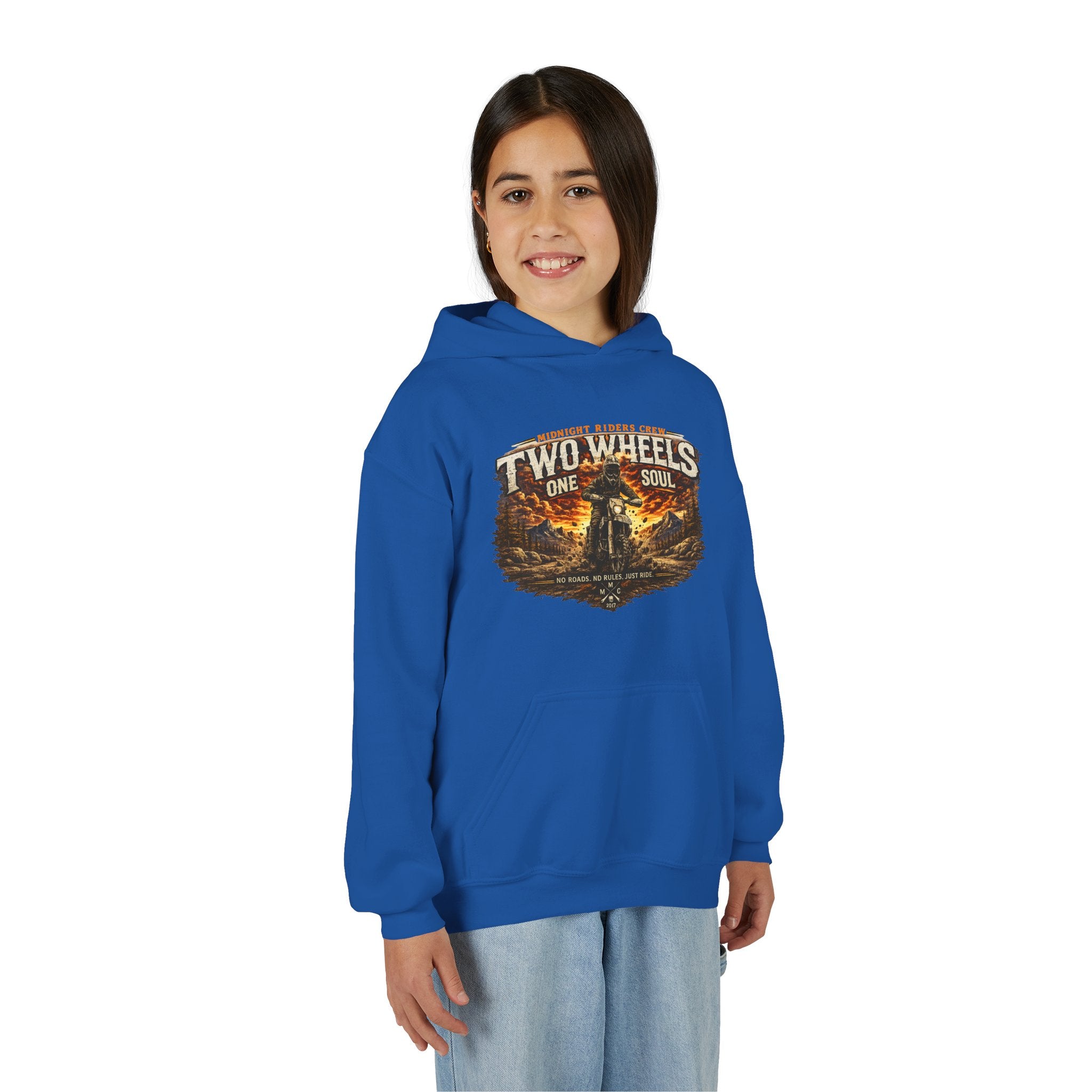 Personalisierter Kinder Hoodie - Two Wheels One Soul