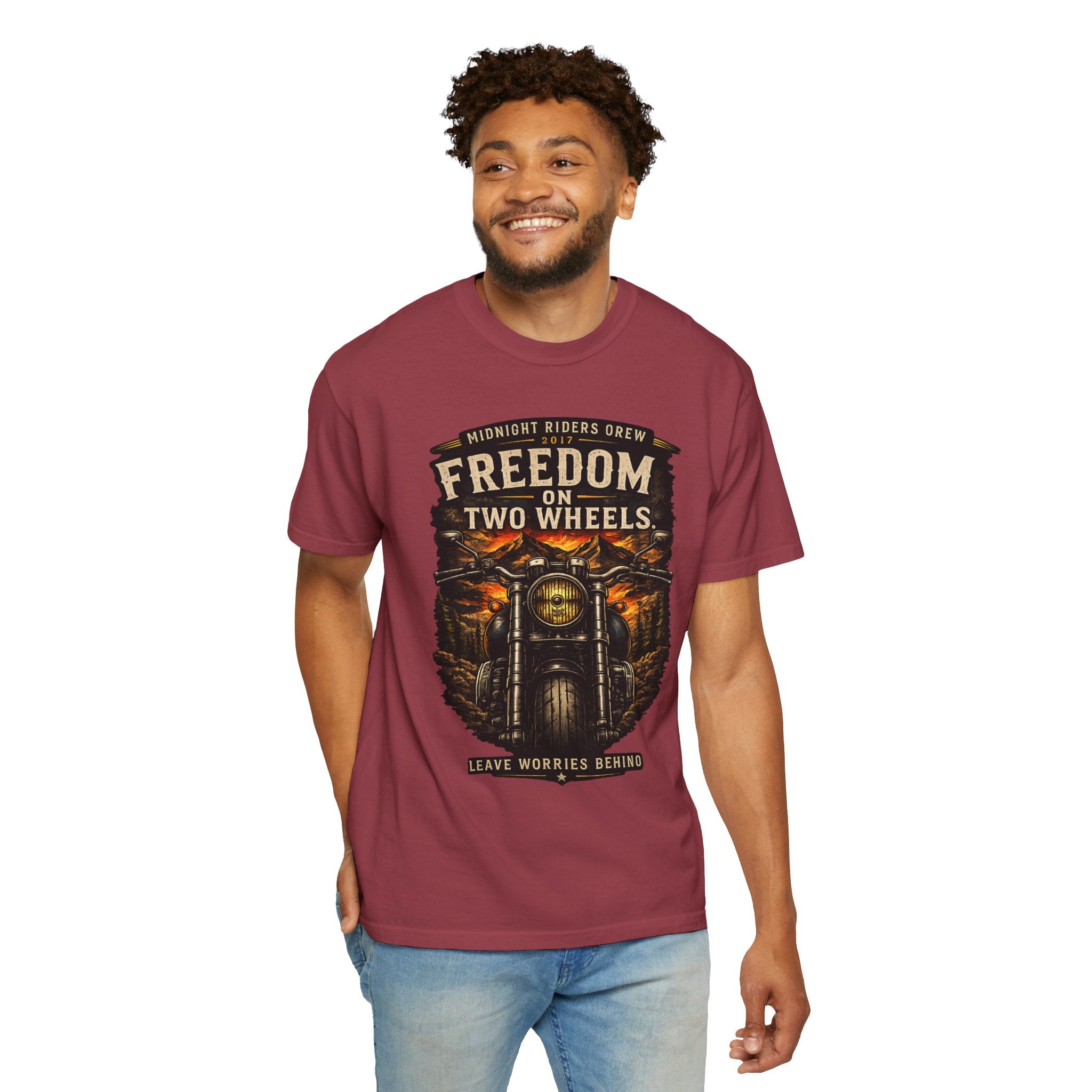T-Shirt - Freedom on Two Wheels  Leave Worries Behind