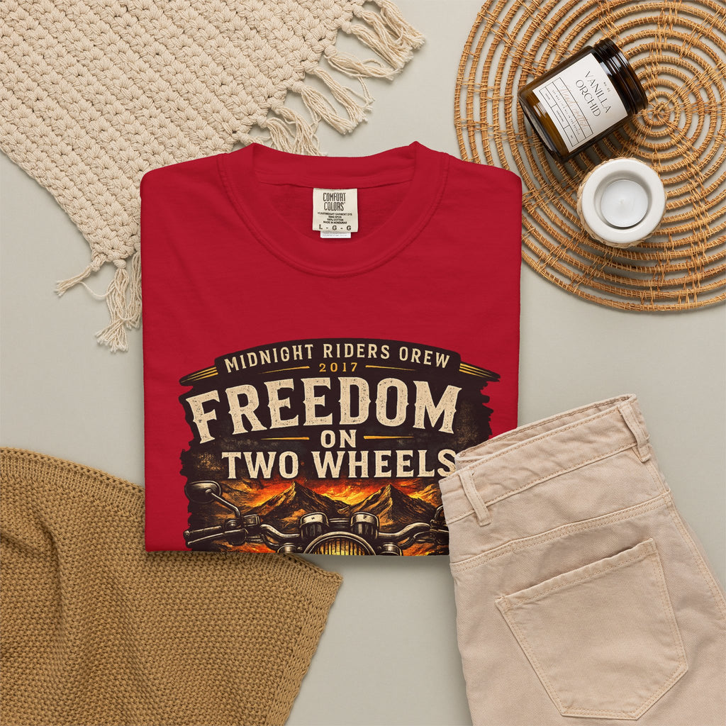 T-Shirt - Freedom on Two Wheels  Leave Worries Behind