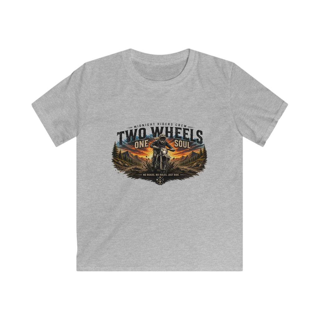 Personalized Gifts Children Motorcycling T-Shirt - "Two Wheels One Soul" Streetwear