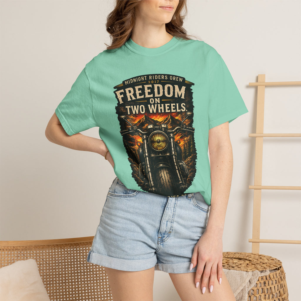 T-Shirt - Freedom on Two Wheels  Leave Worries Behind