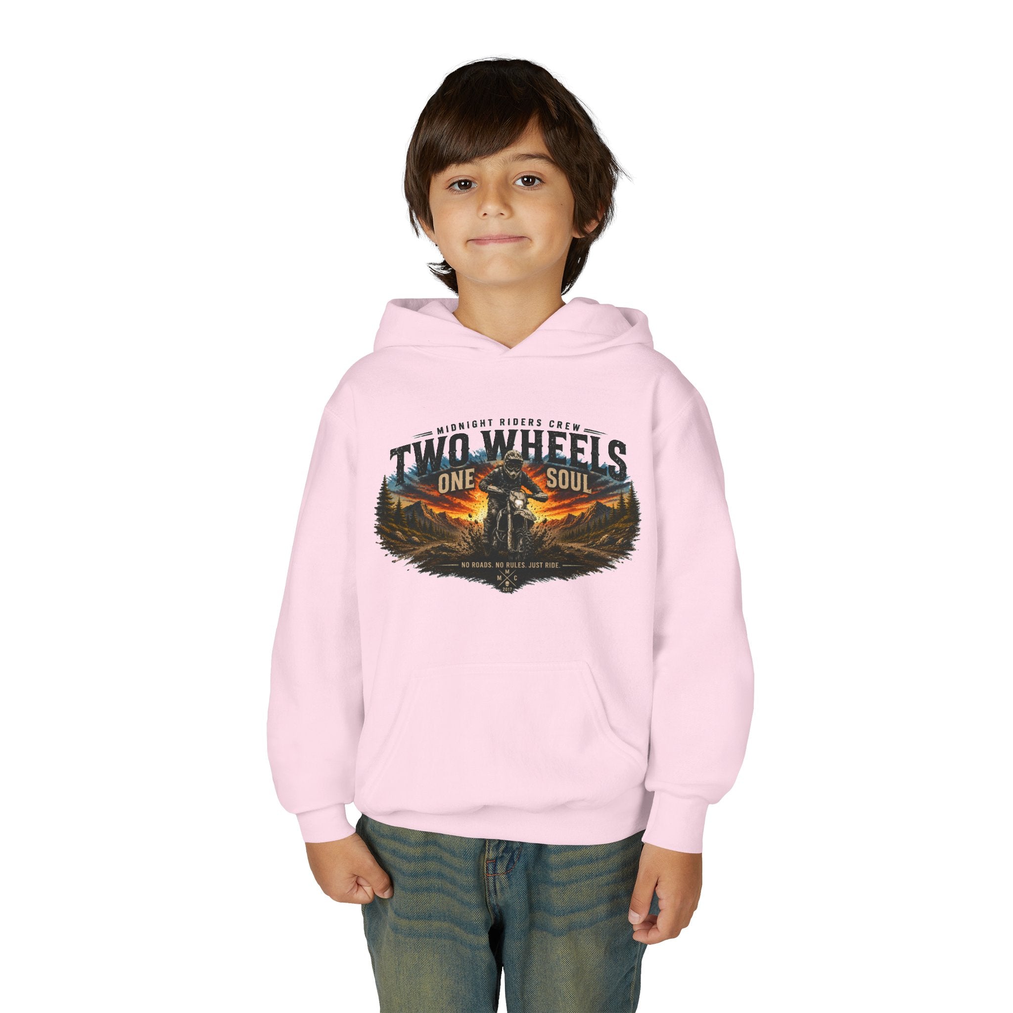 Personalisierter Kinder Hoodie - Two Wheels One Soul