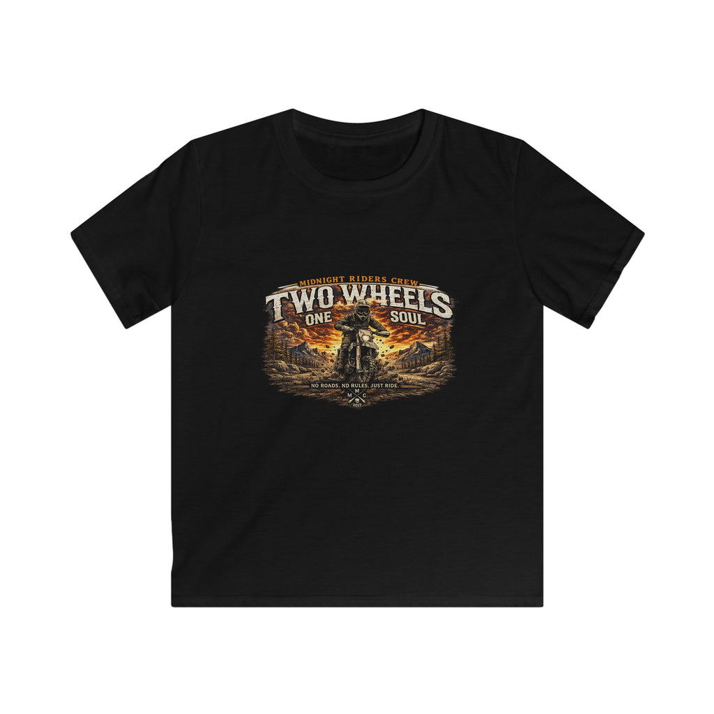 Personalized Gifts Children Motorcycling T-Shirt - "Two Wheels One Soul" Streetwear