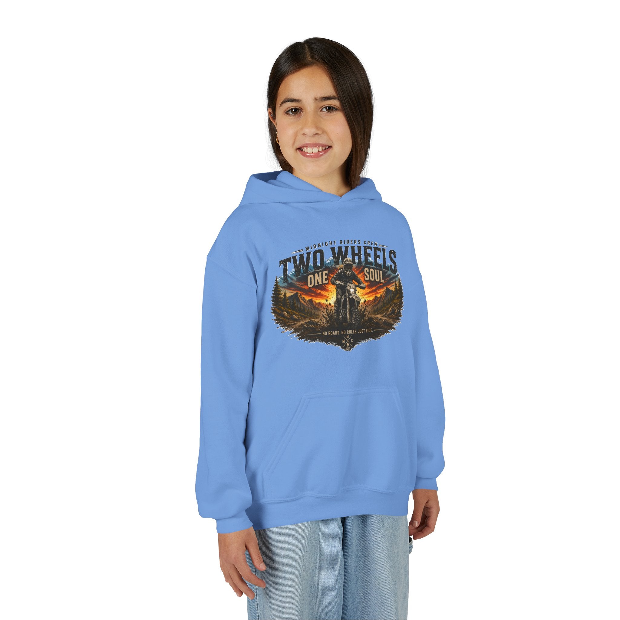 Personalisierter Kinder Hoodie - Two Wheels One Soul