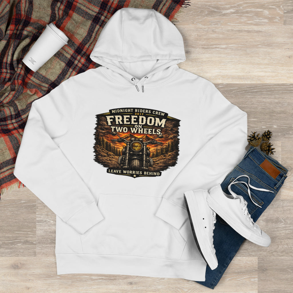 Hoodie - Freedom On Two Wheels - Motorcycle Biker Sweatshirt Man Woman