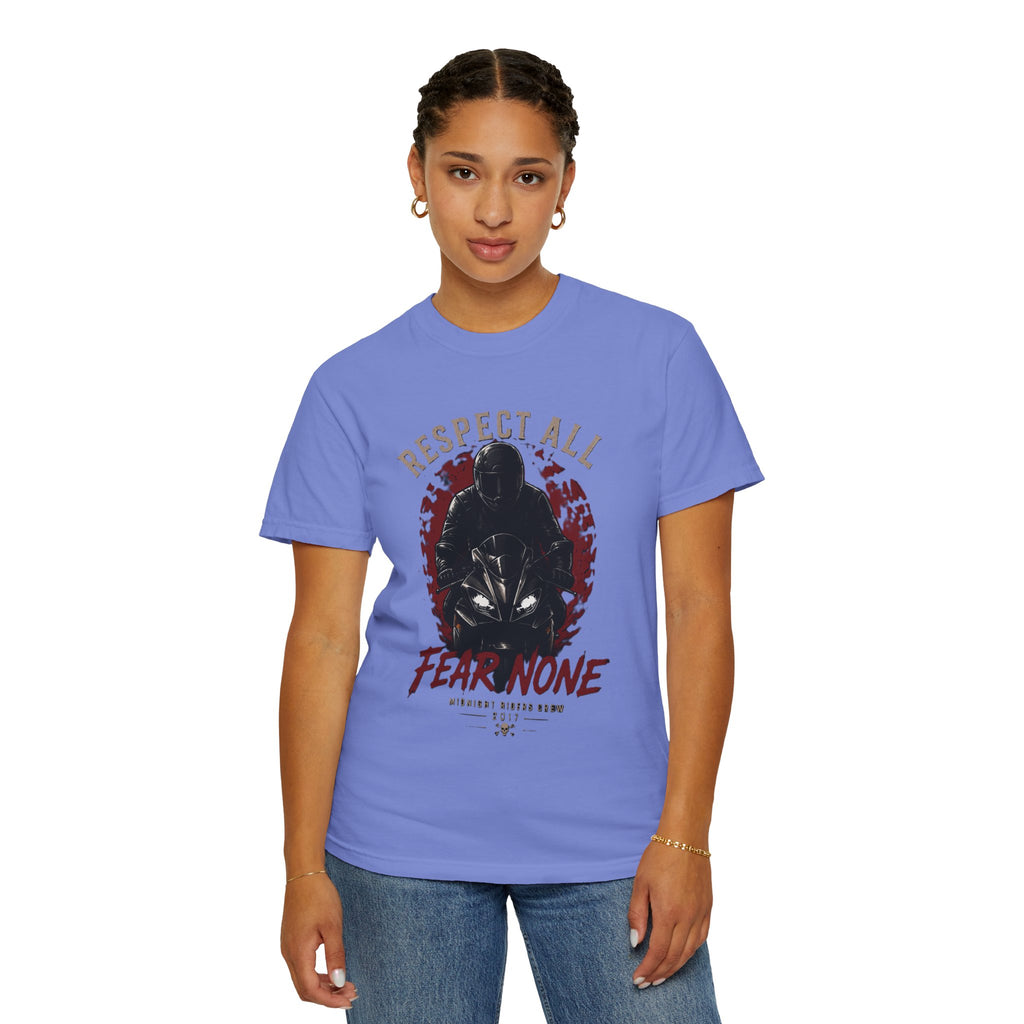 Graphic Motorcycle T-Shirt - Respect All  Fear None Bikershirt Men Woman