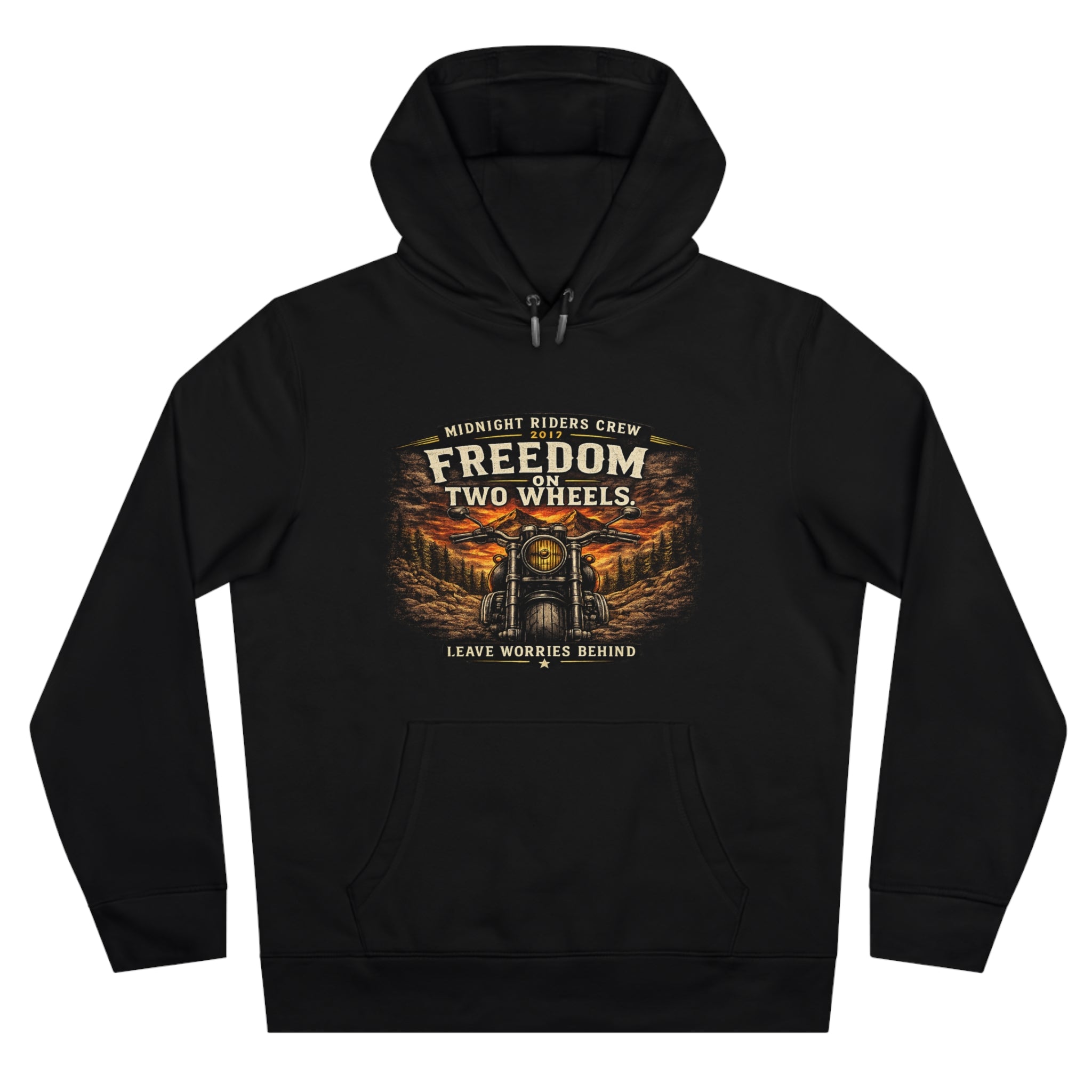 Hoodie - Freedom On Two Wheels - Motorcycle Biker Sweatshirt Man Woman