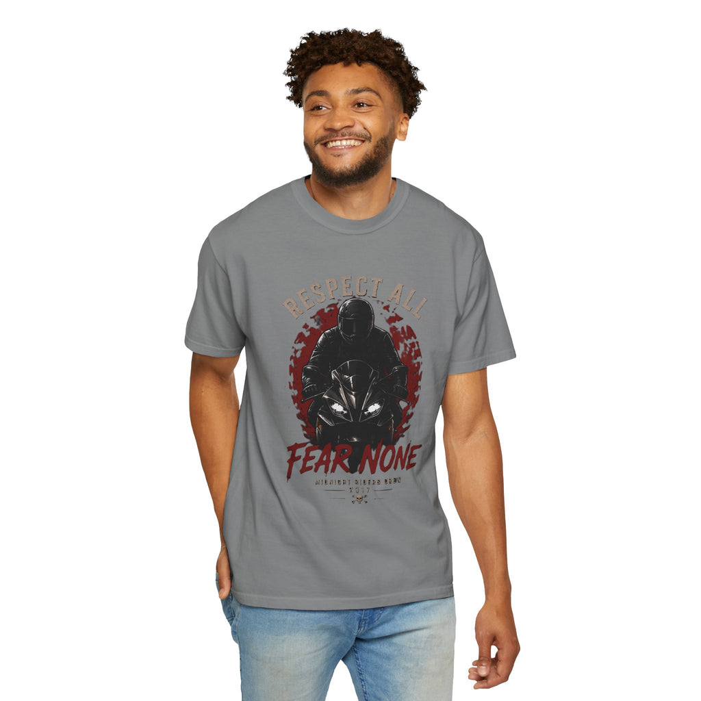 Graphic Motorcycle T-Shirt - Respect All  Fear None Bikershirt Men Woman