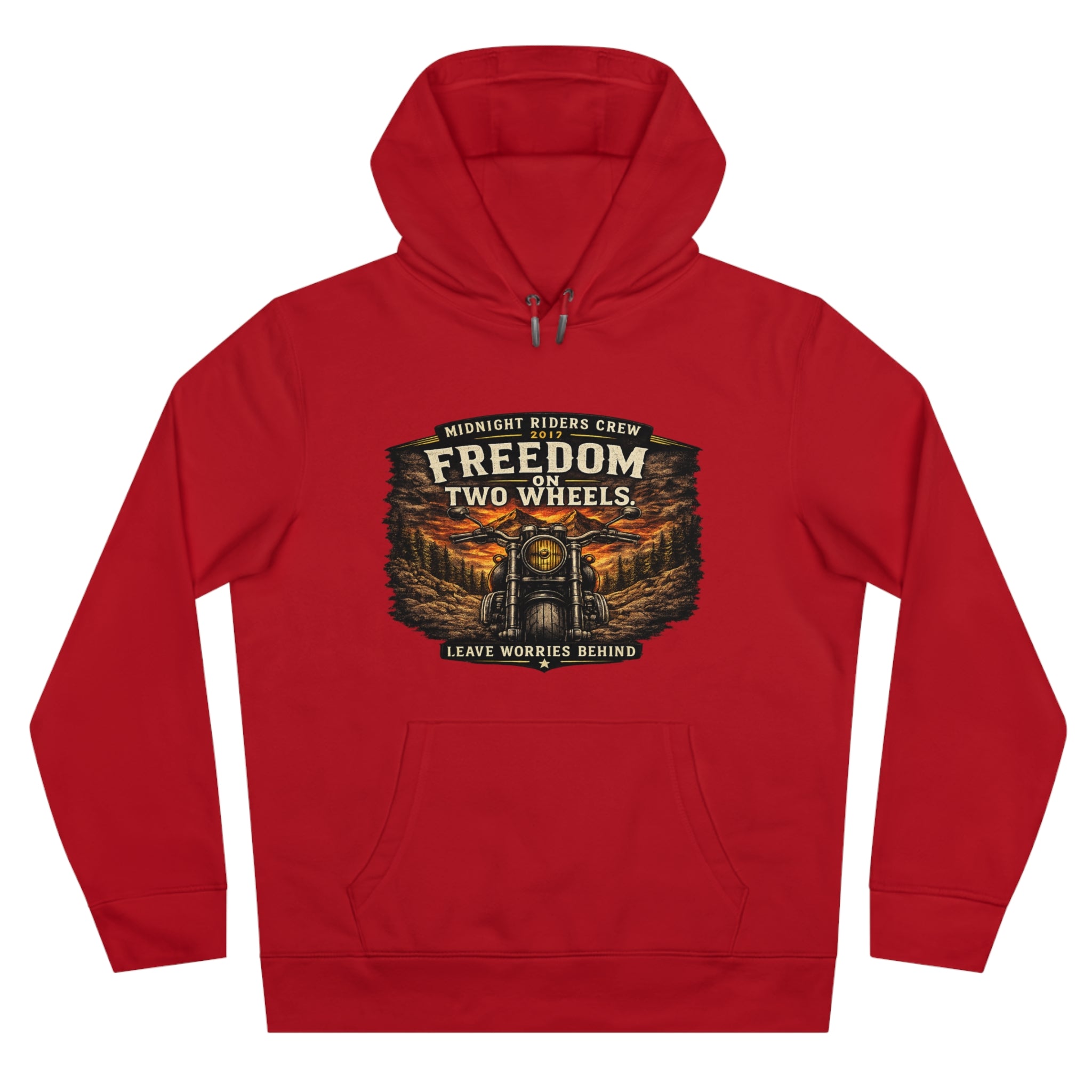 Hoodie - Freedom On Two Wheels - Motorcycle Biker Sweatshirt Man Woman