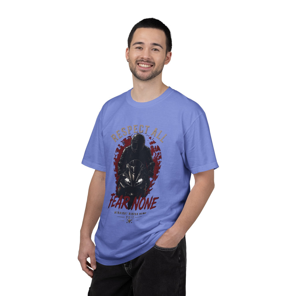 Graphic Motorcycle T-Shirt - Respect All  Fear None Bikershirt Men Woman